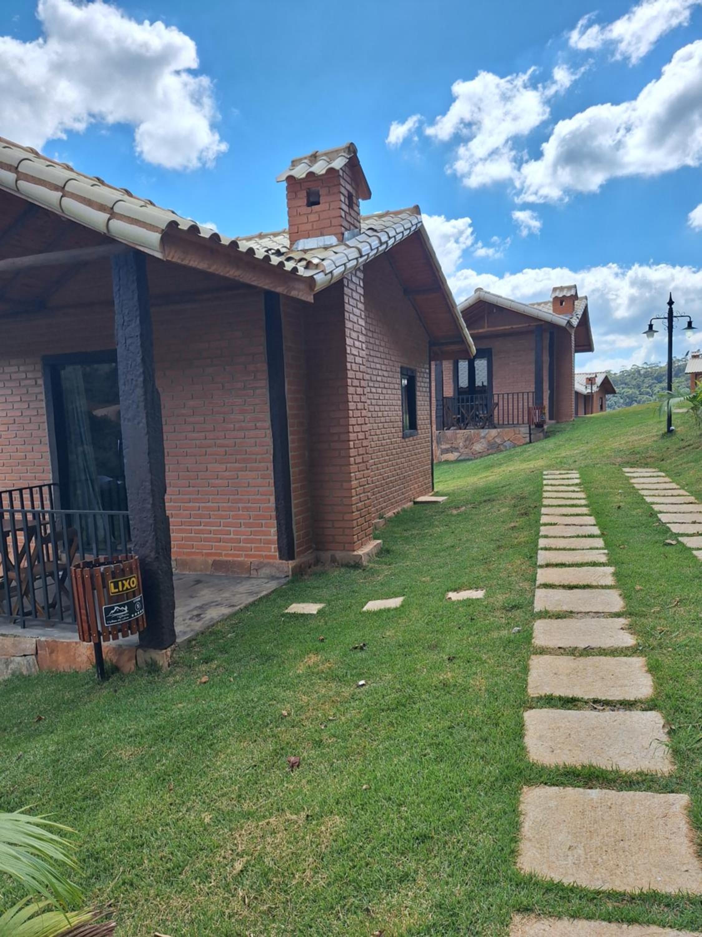 Vitrine da serra chalé luxo