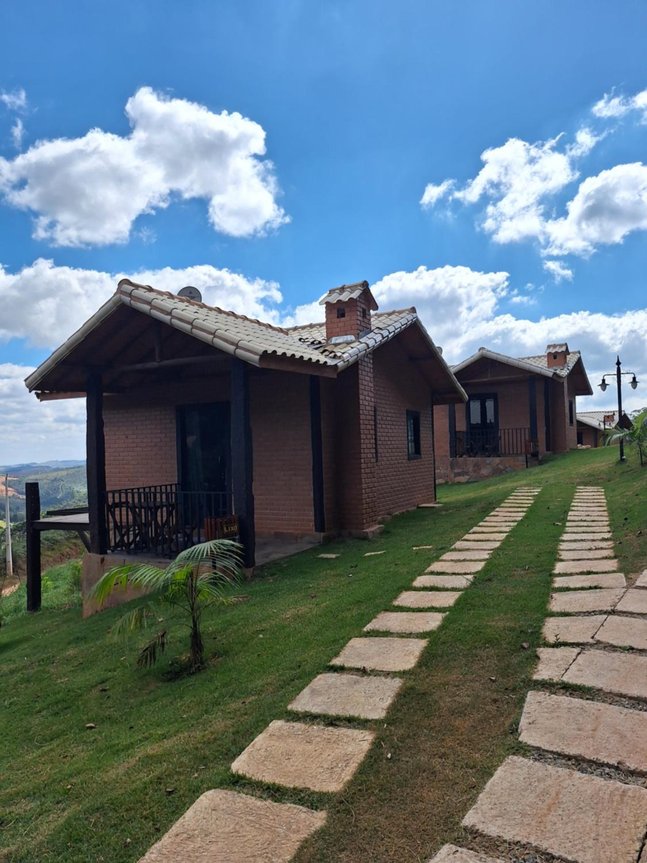 Vitrine da serra chalé luxo
