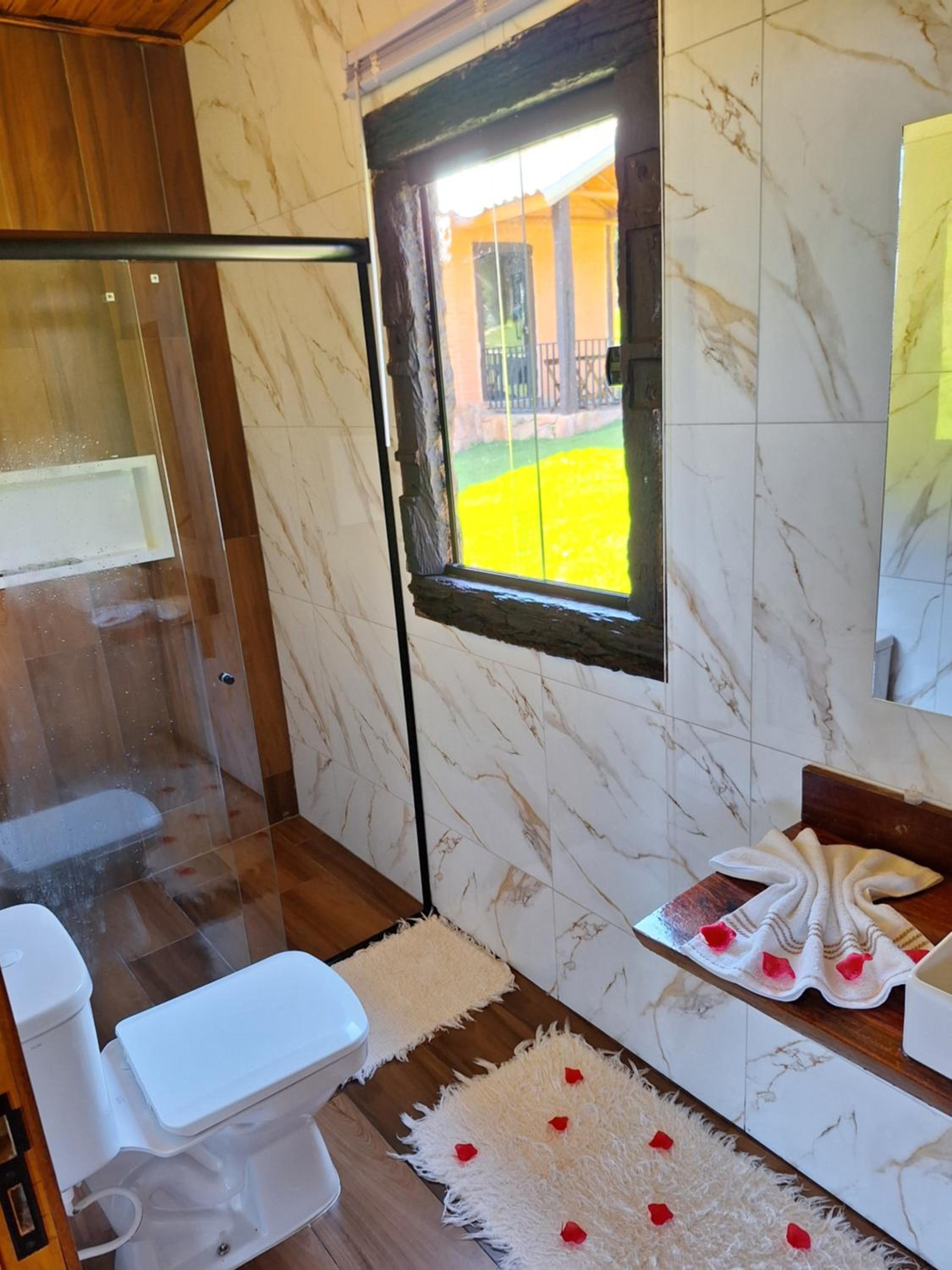 Vitrine da serra chalé luxo