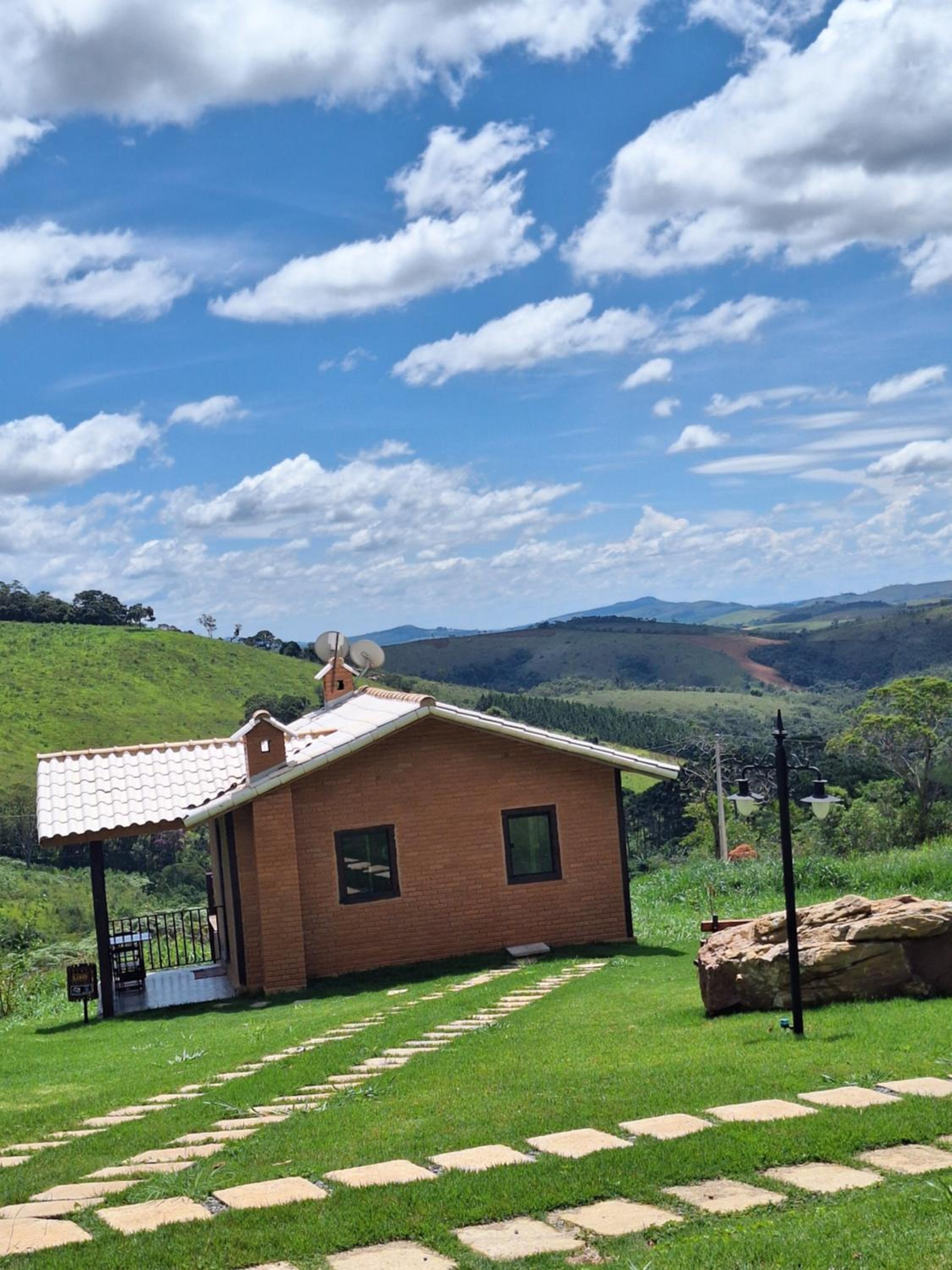 Vitrine da serra chalé luxo