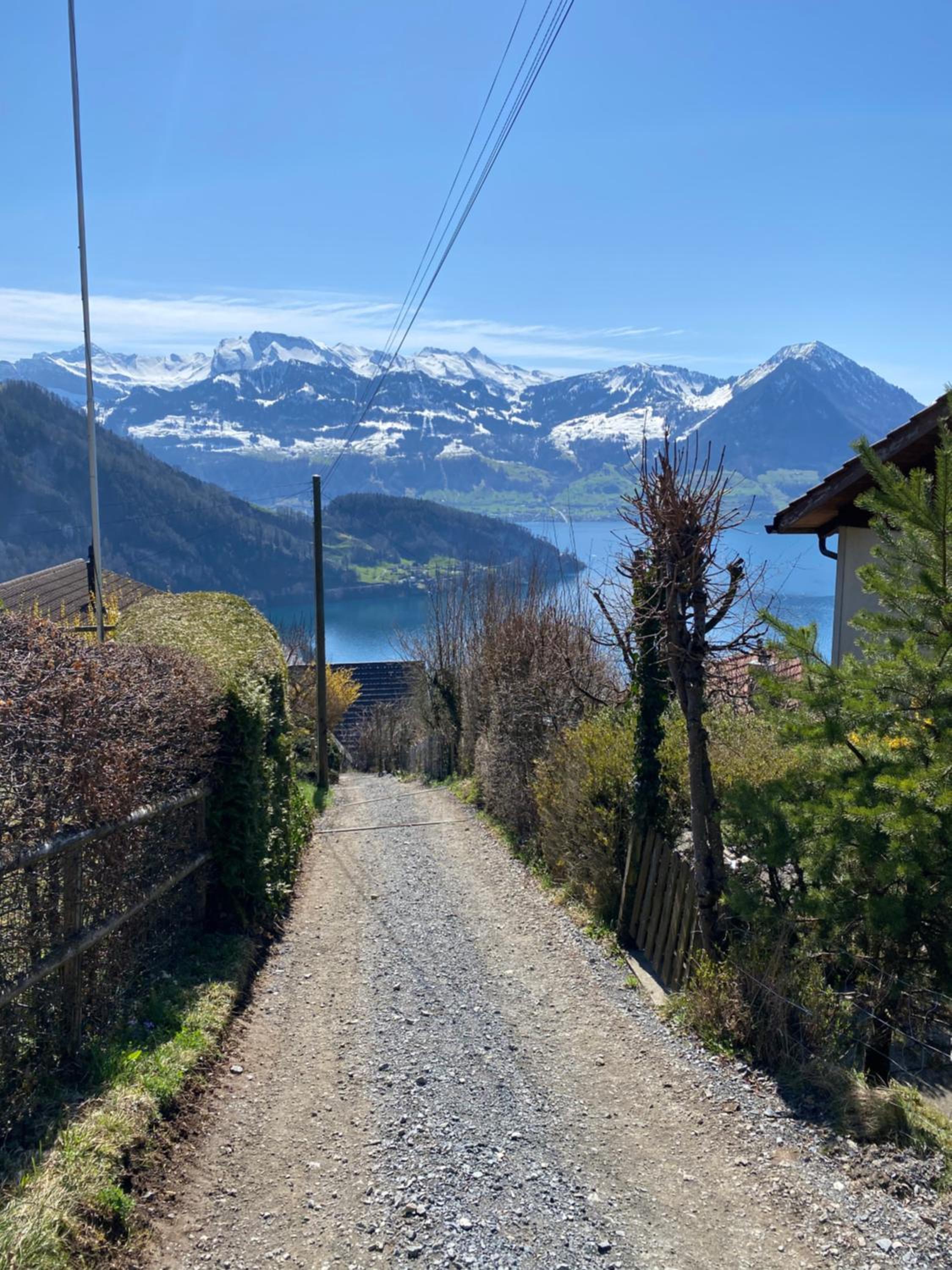 Cozy House above Lake Lucerne in car-free Vitznau Mittlerschwanden at Mount Rigi railway