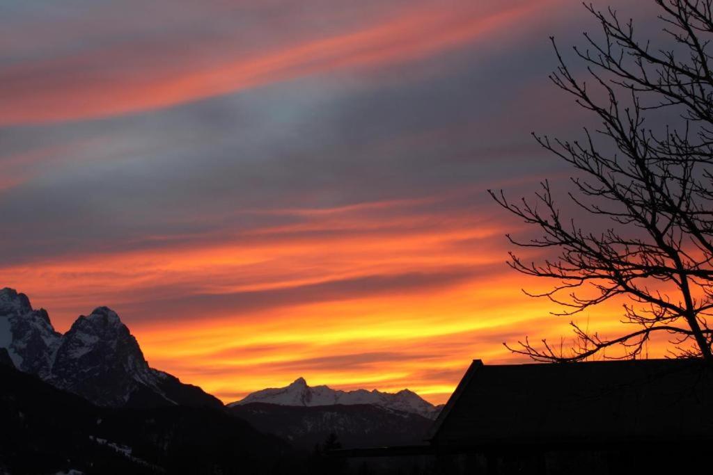 Pfeiffer Alm mit Blick auf die Zugspitze