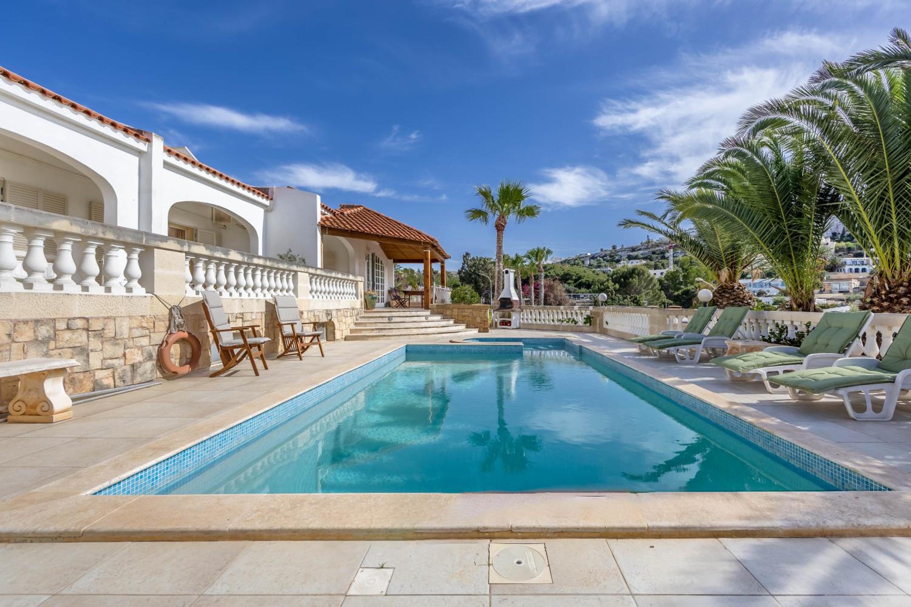 Azure Dream: Lux 4-Bed Villa with Pool, Sea View & Garage