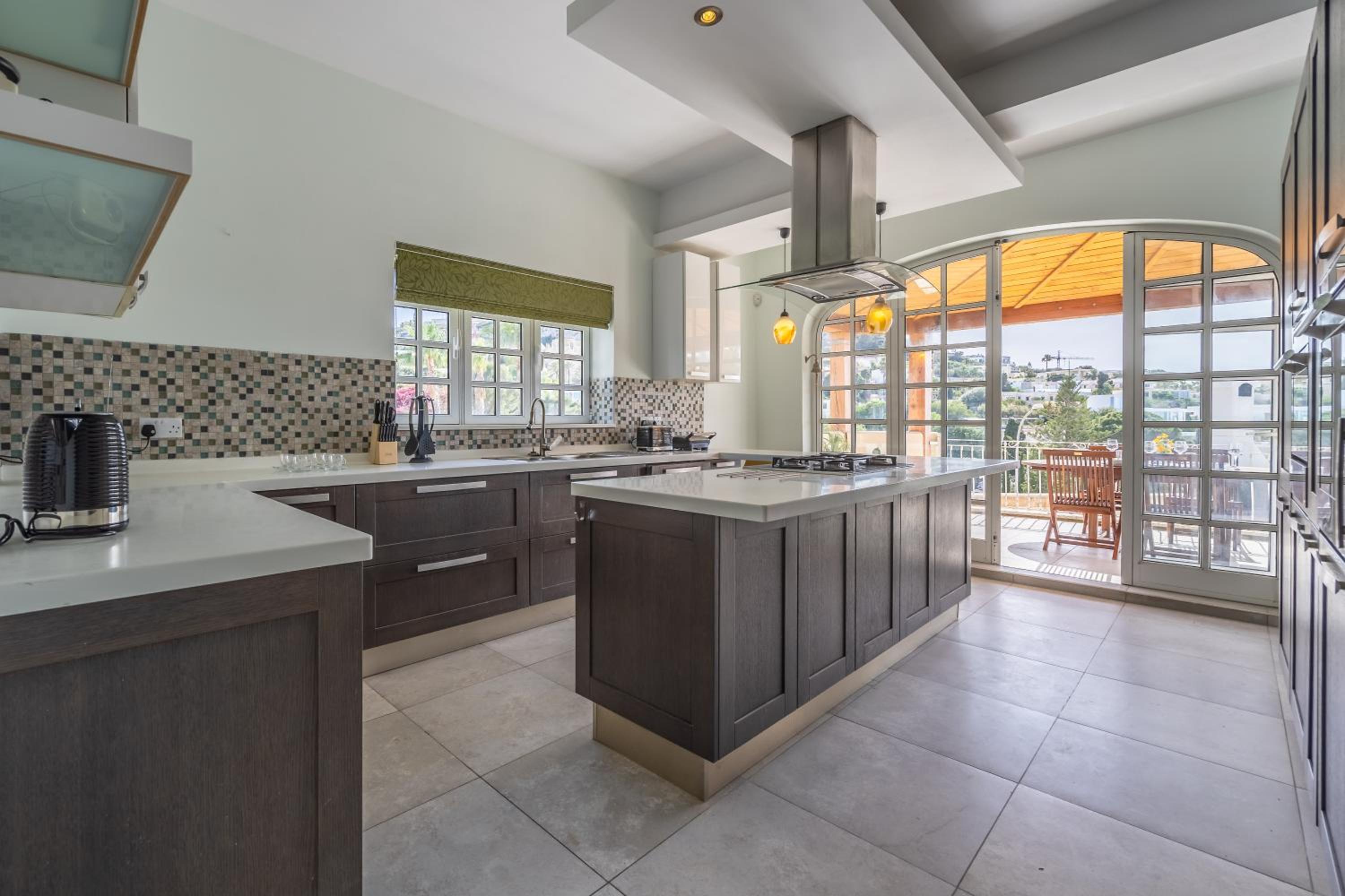 Azure Dream: Lux 4-Bed Villa with Pool, Sea View & Garage