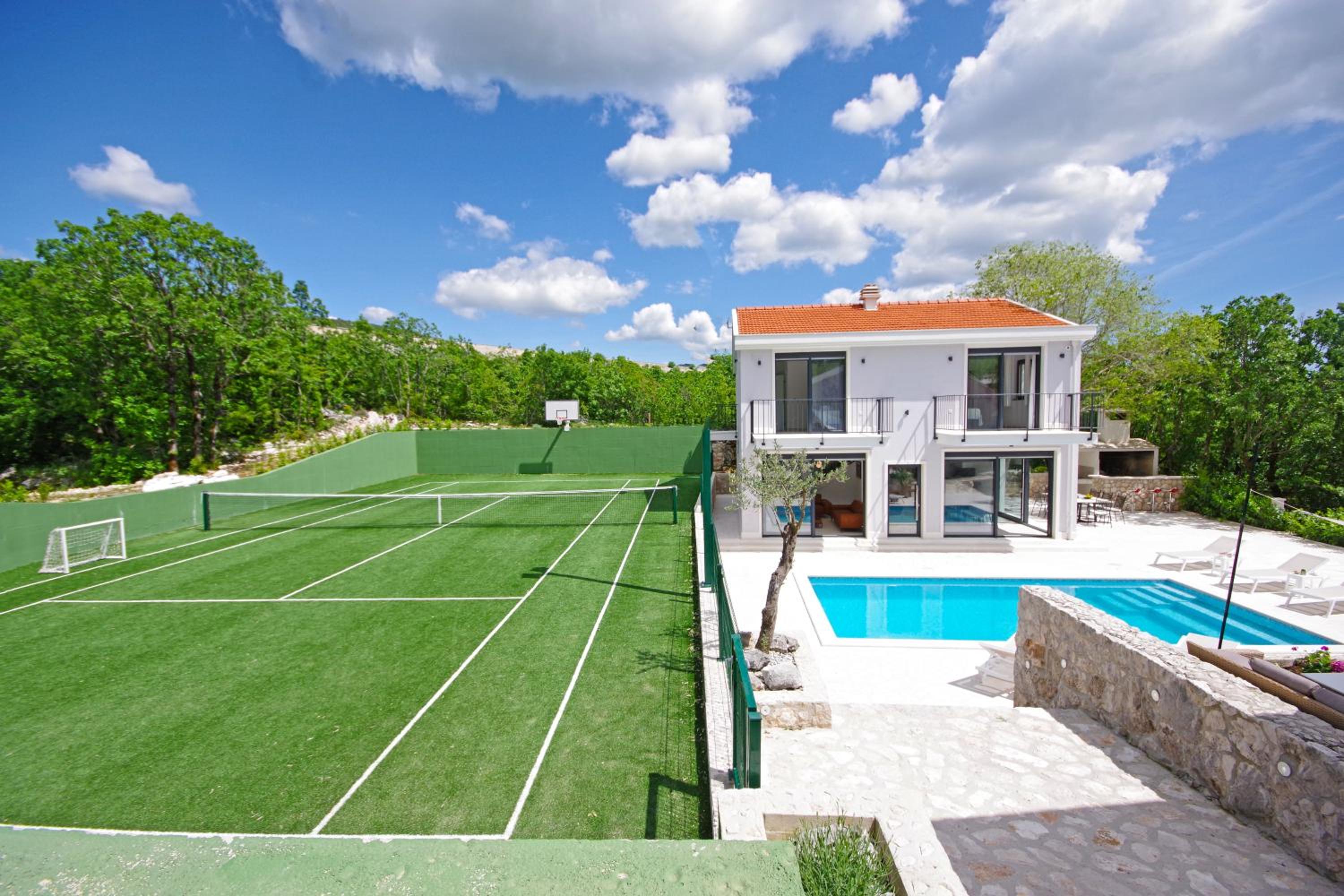 Villa Sokol with tennis court, heating pool, gym and sauna view 2