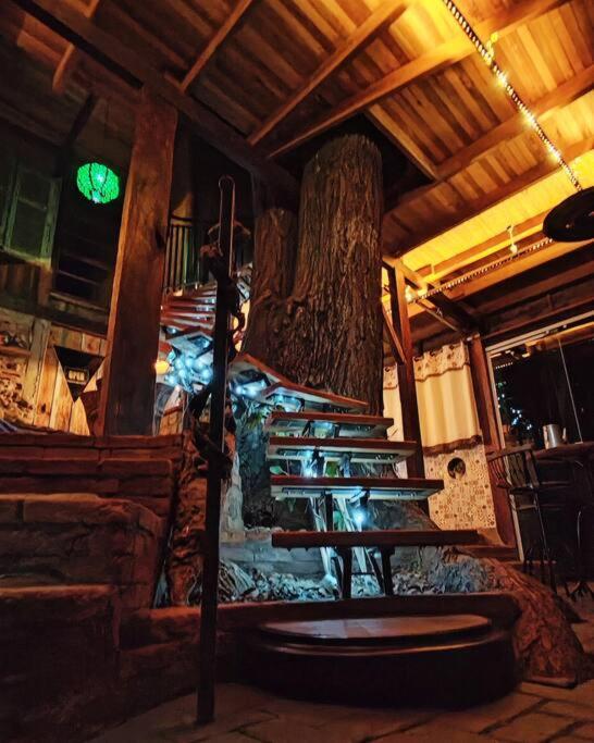 Casa na Árvore com lareira trilhas e cachoeira