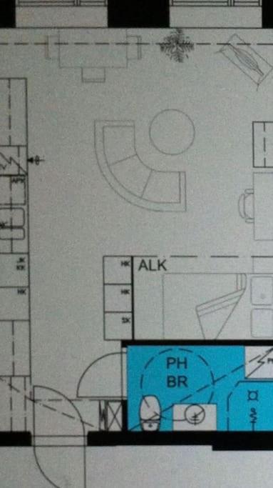 Details studio apartment