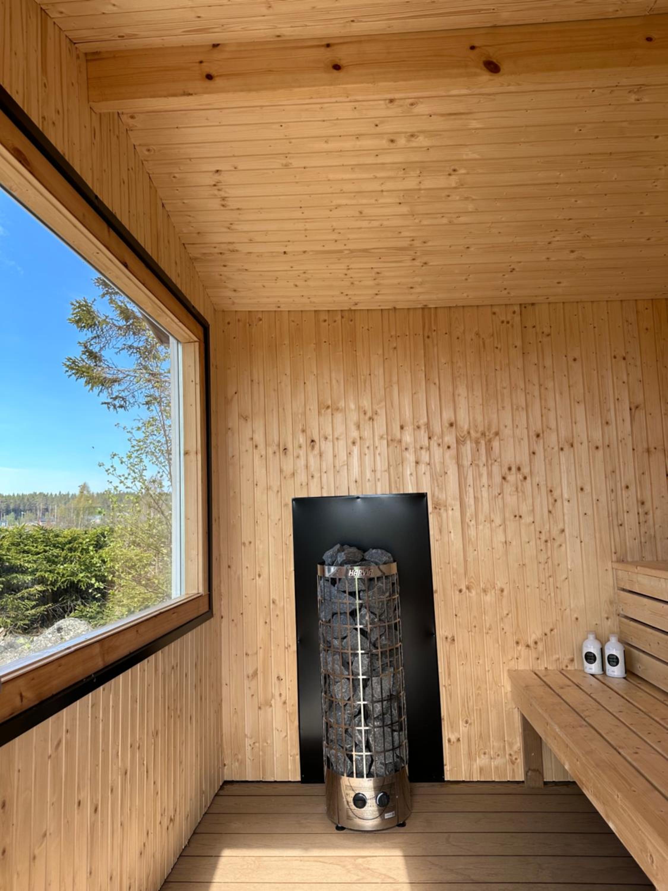 Stuga med havsutsikt