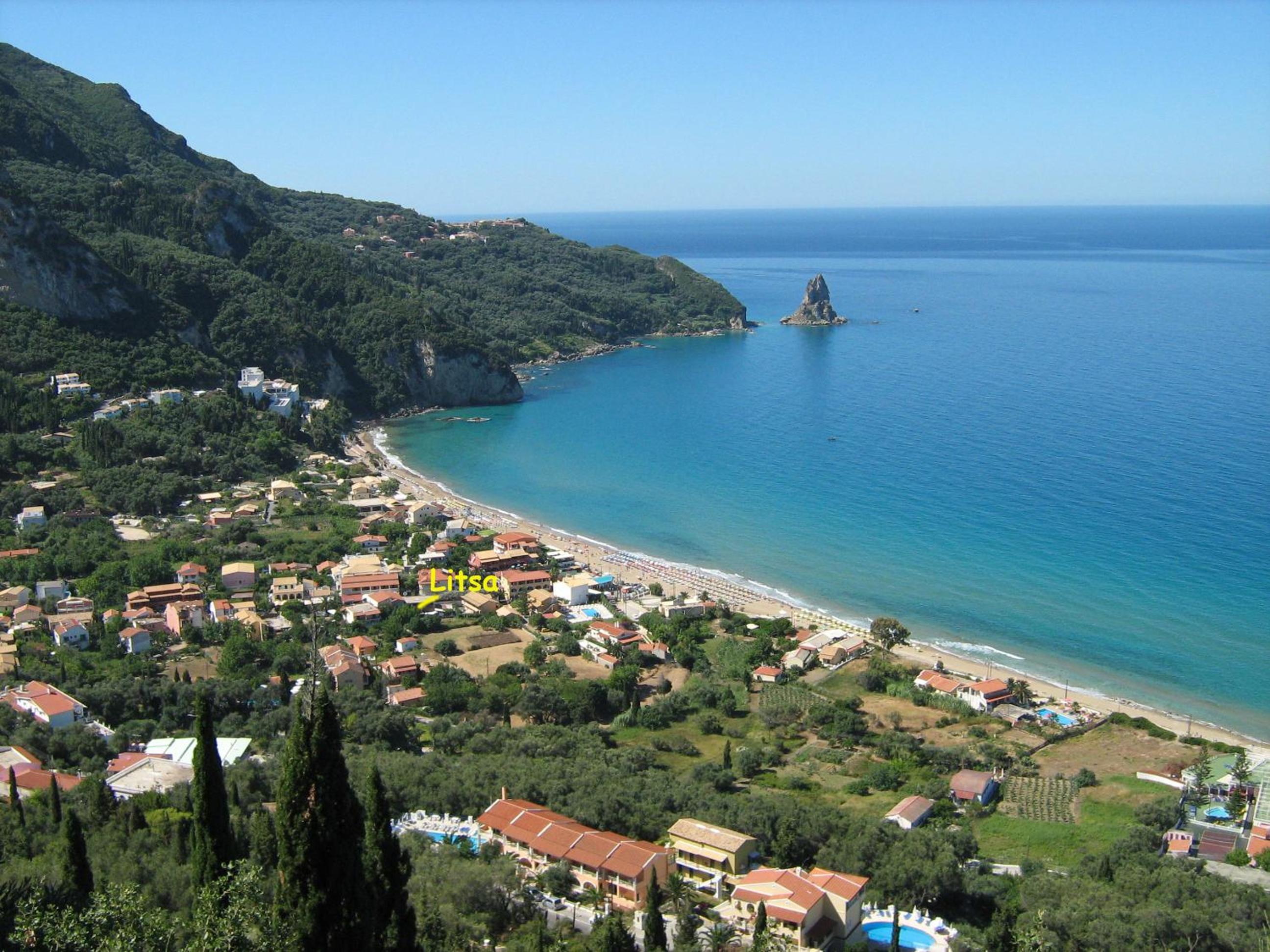 Holiday House Litsa 50 metres from Agios Gordios Beach view 2