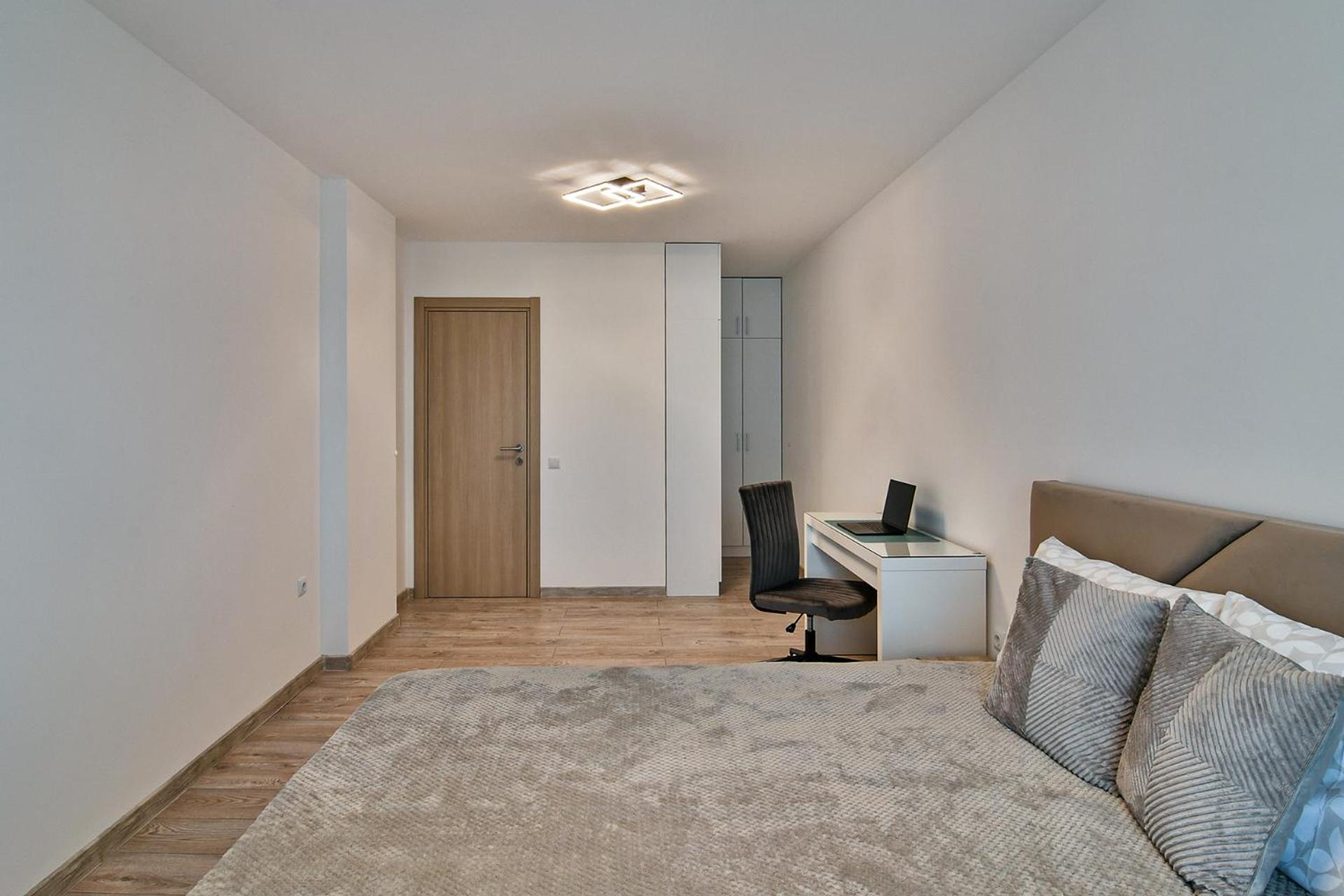 Sky view flat with parking