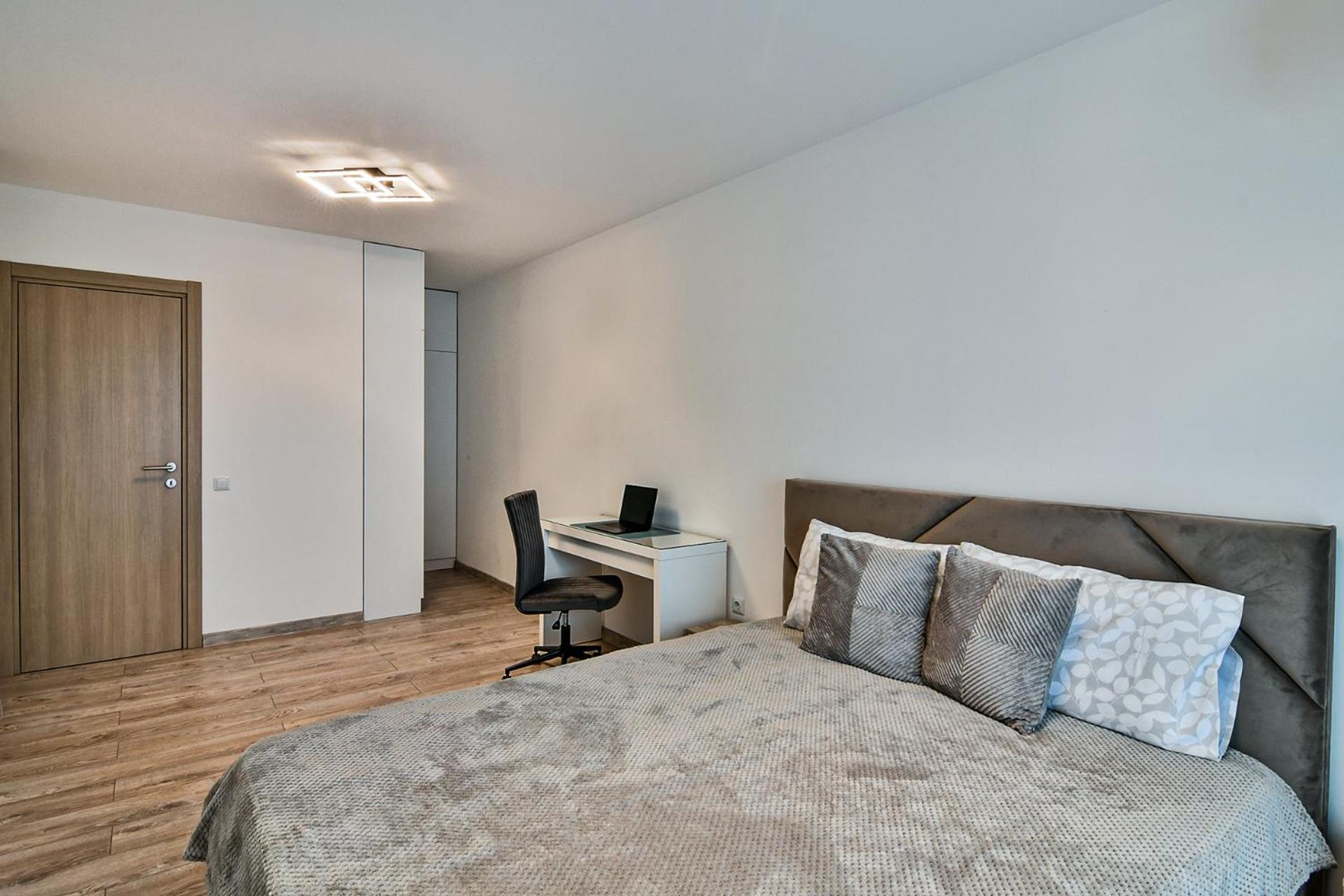 Sky view flat with parking