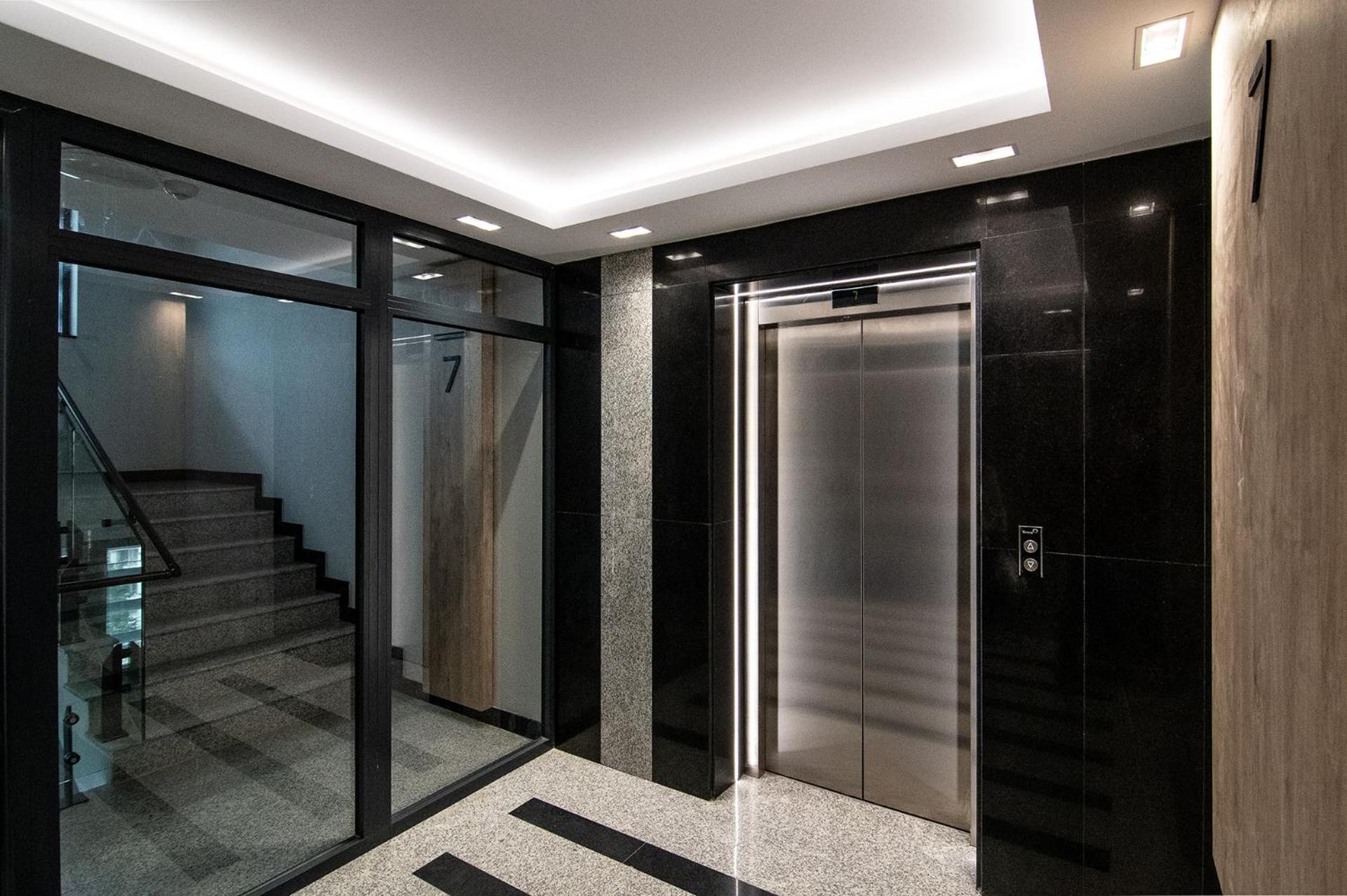 Sky view flat with parking