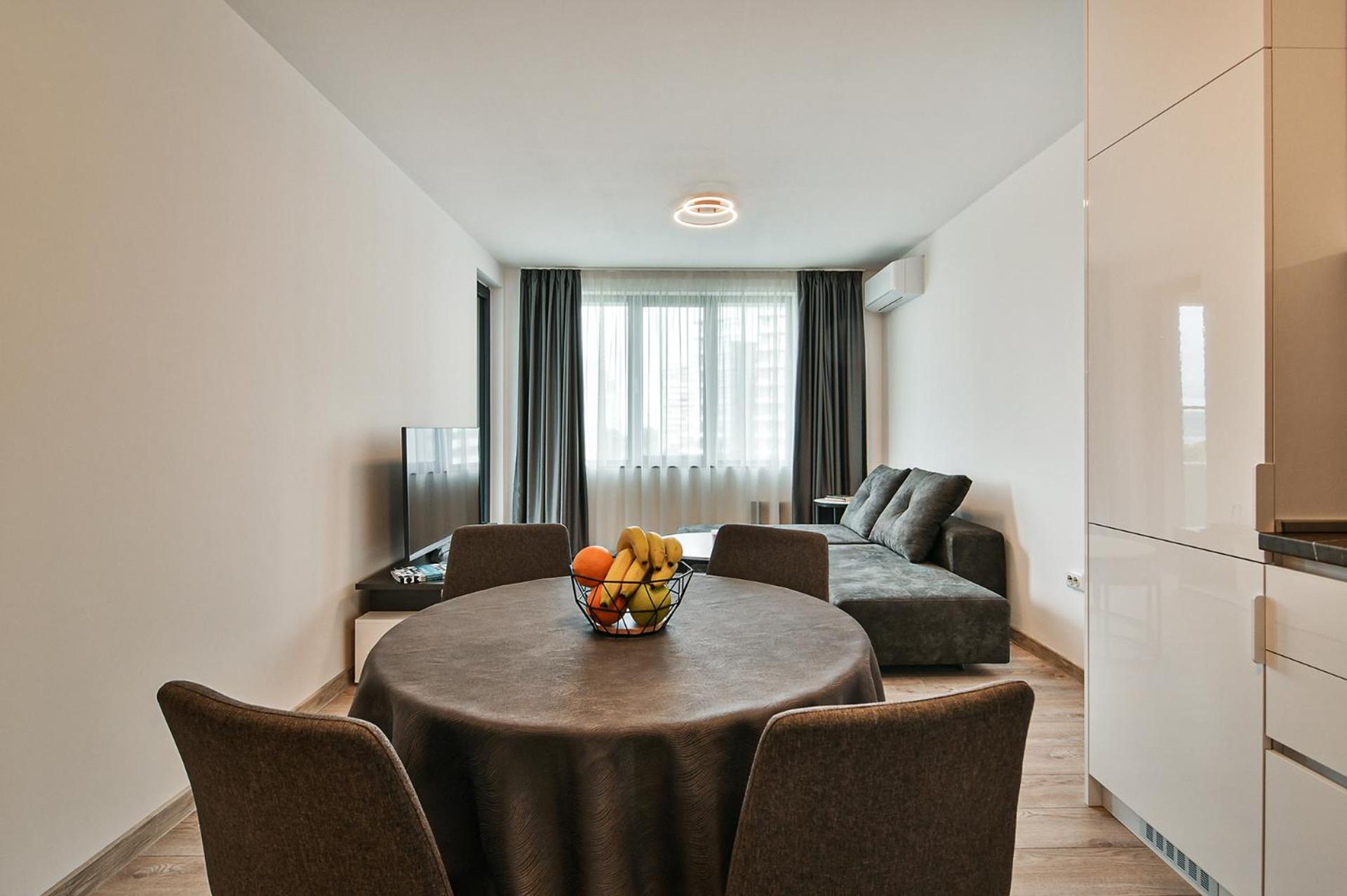 Sky view flat with parking