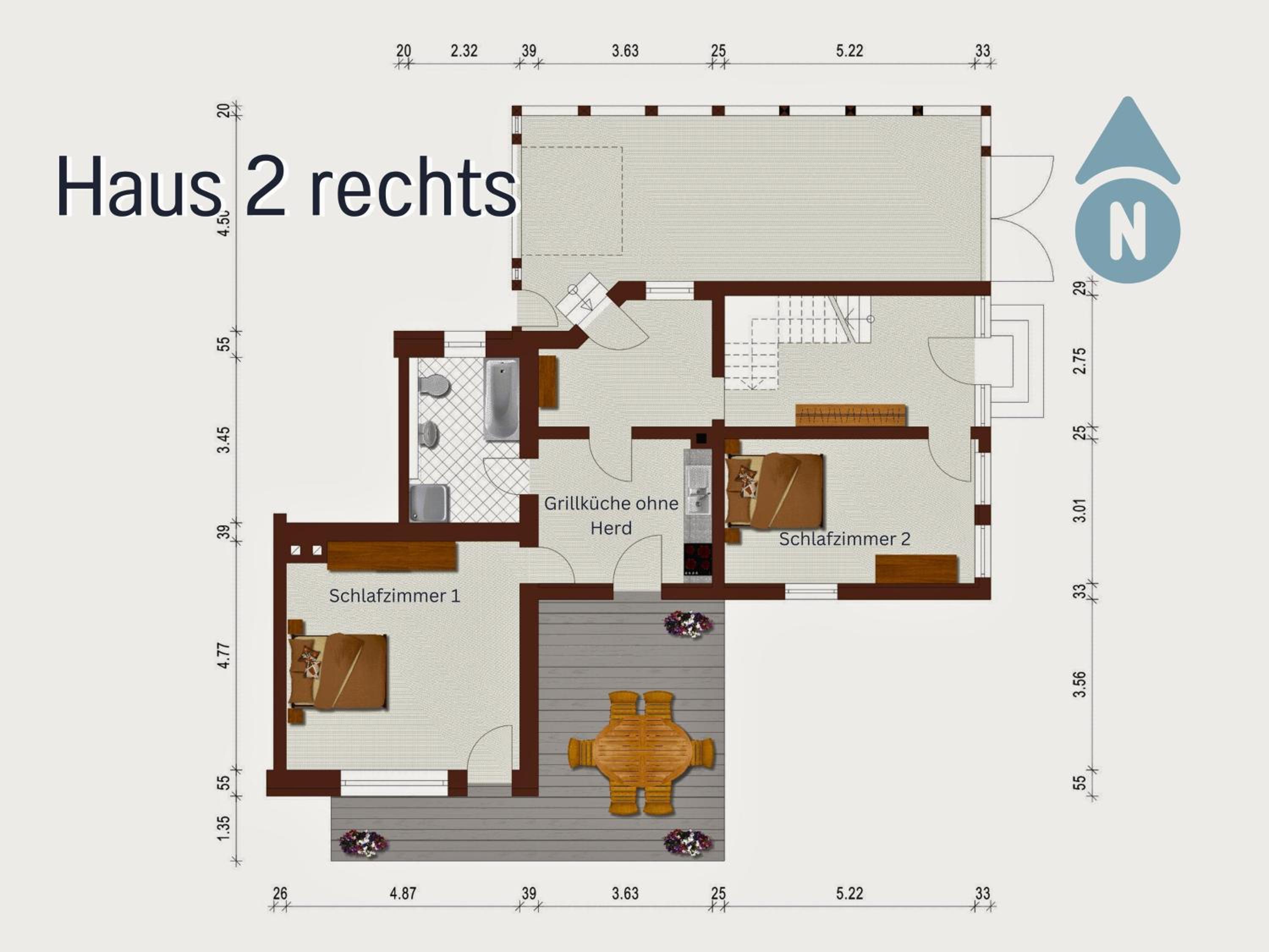 Ferienhaus Taufstein II - 3 Schlafzimmer - Garten -Spielzimmer & Terrasse mit Grill - bis 7 Gäste