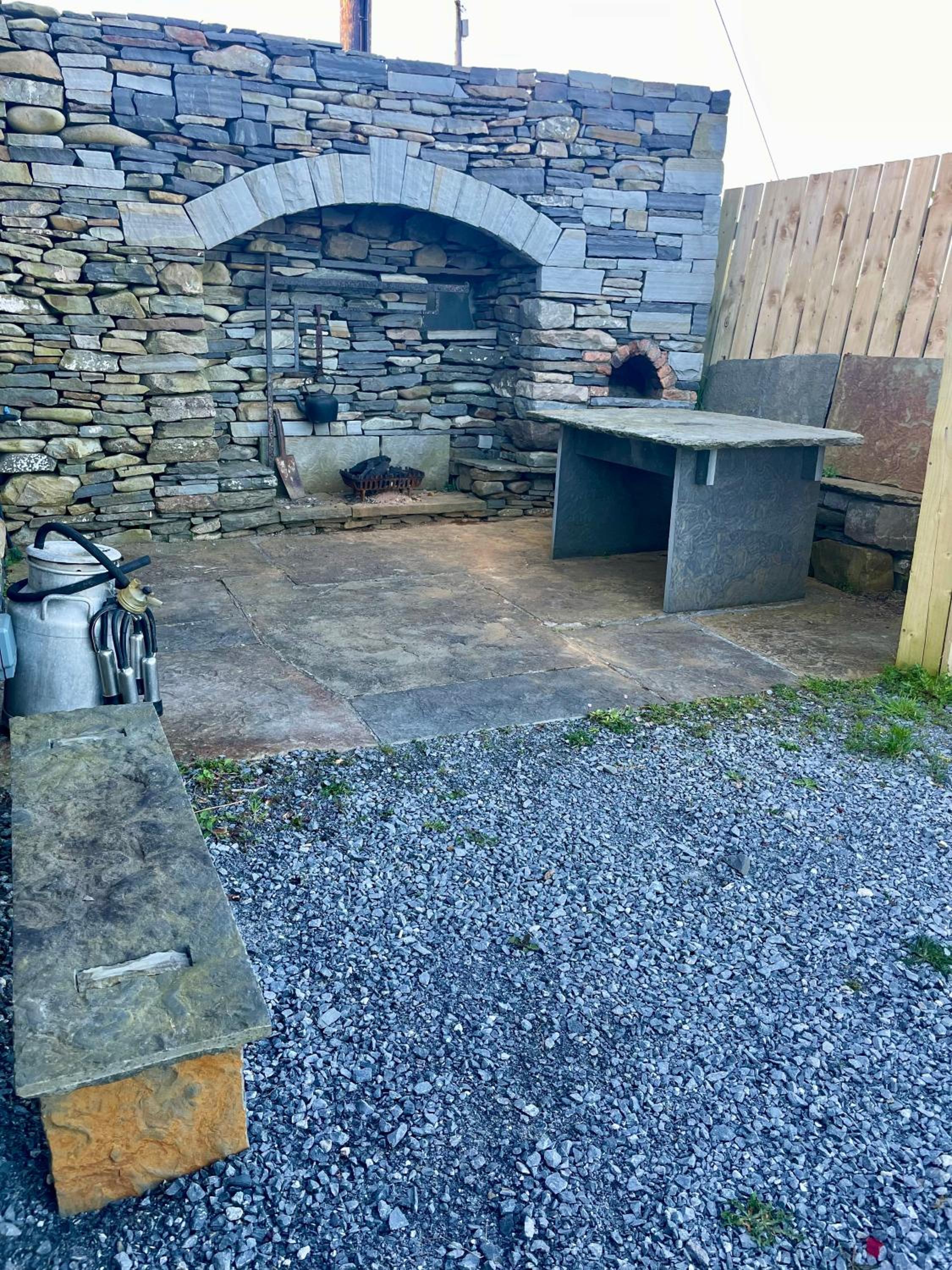 Clarefornia Stone Shed view 2