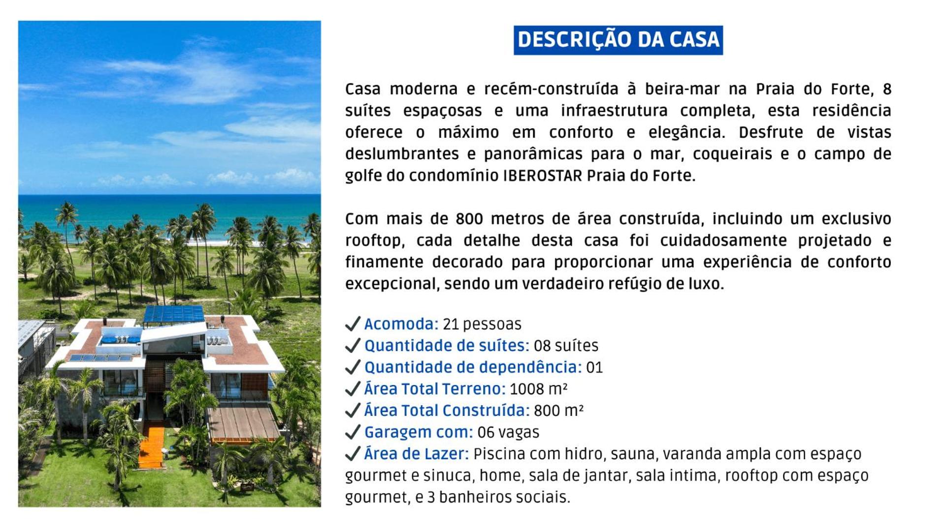 Oceanfront Mansion with 8 Suites in Praia do Forte