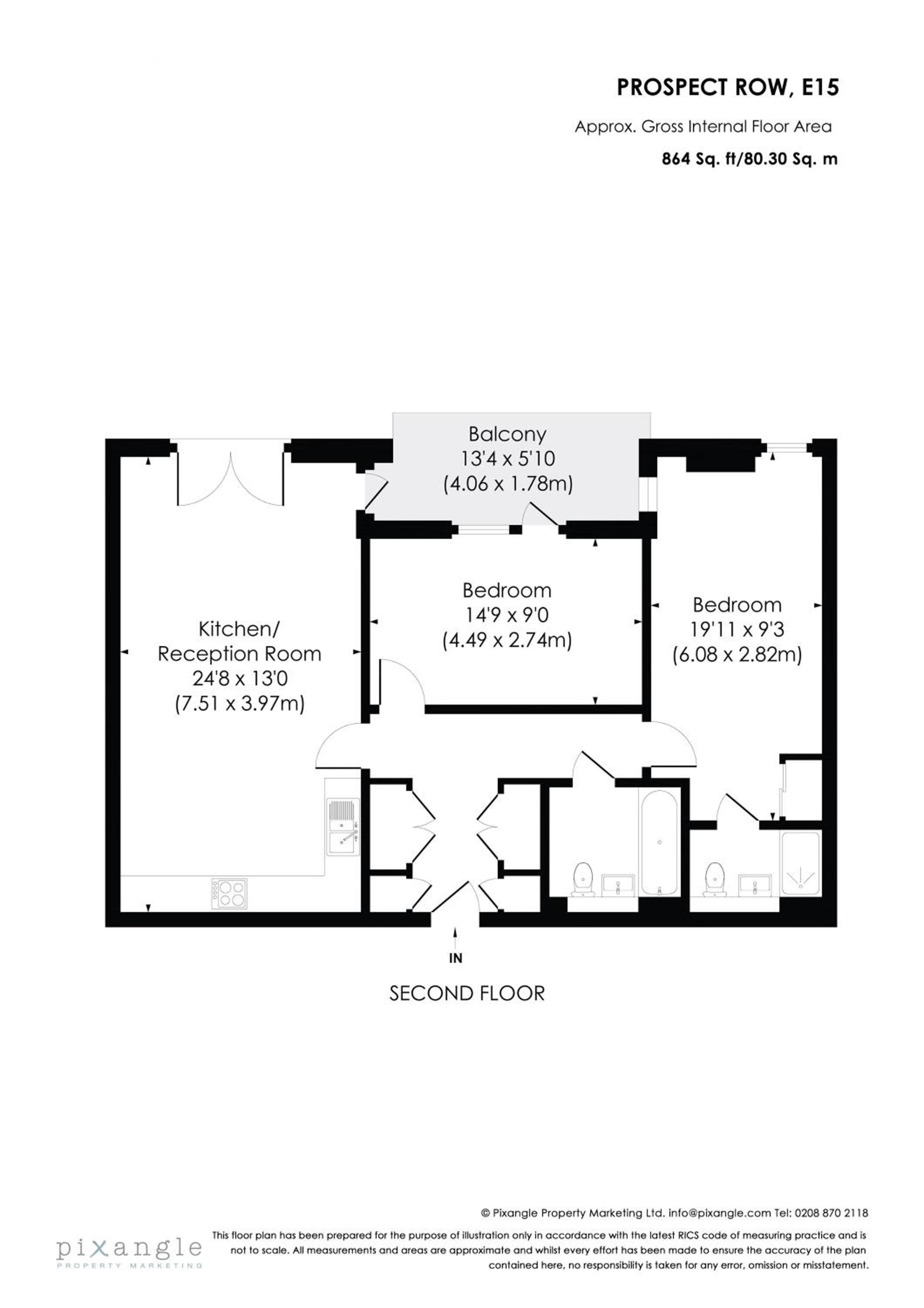 Beautiful large 3 bed 2 bath flat in Stratford
