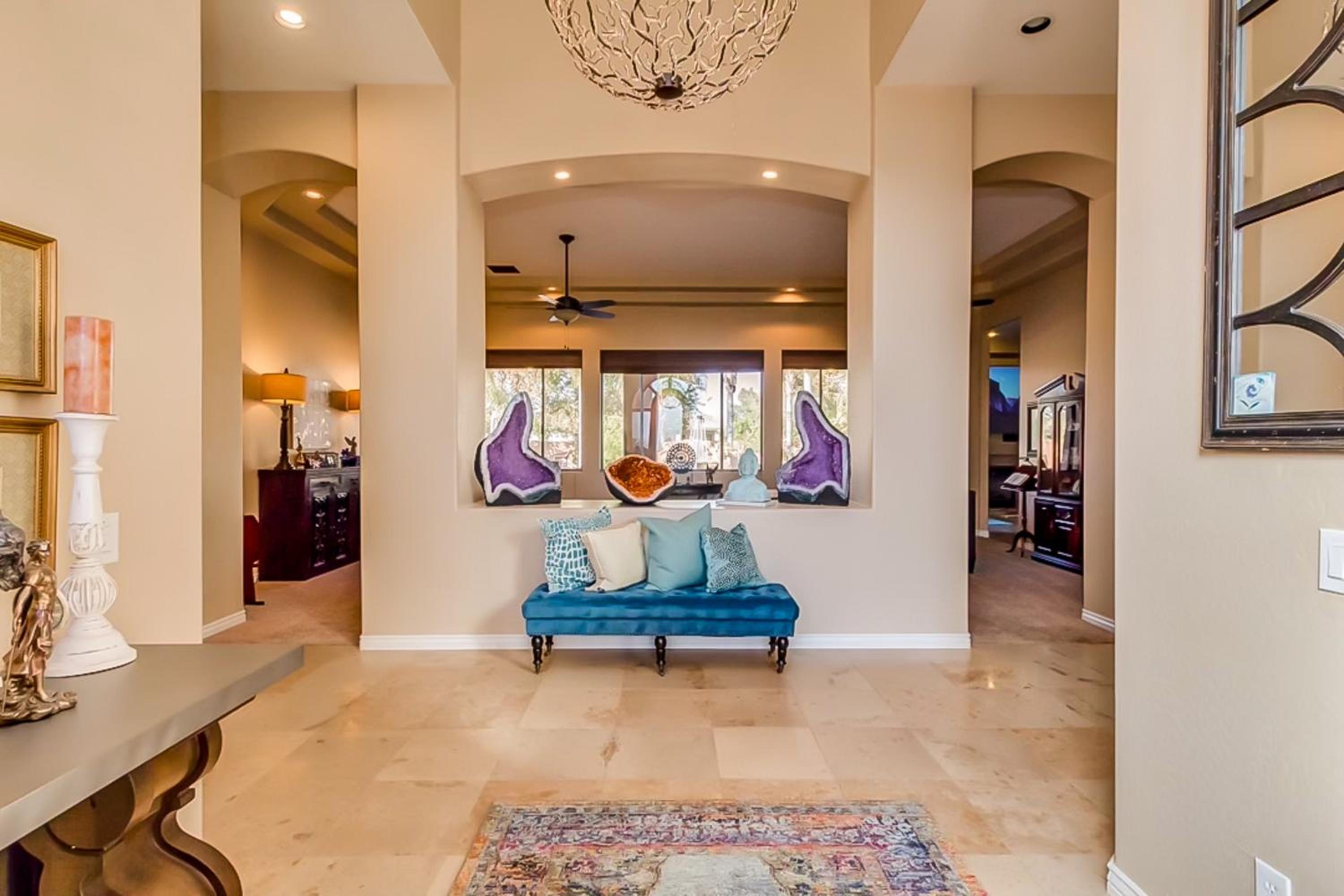 Saltwater Pool and Fire Pit Luxe Queen Creek Oasis!