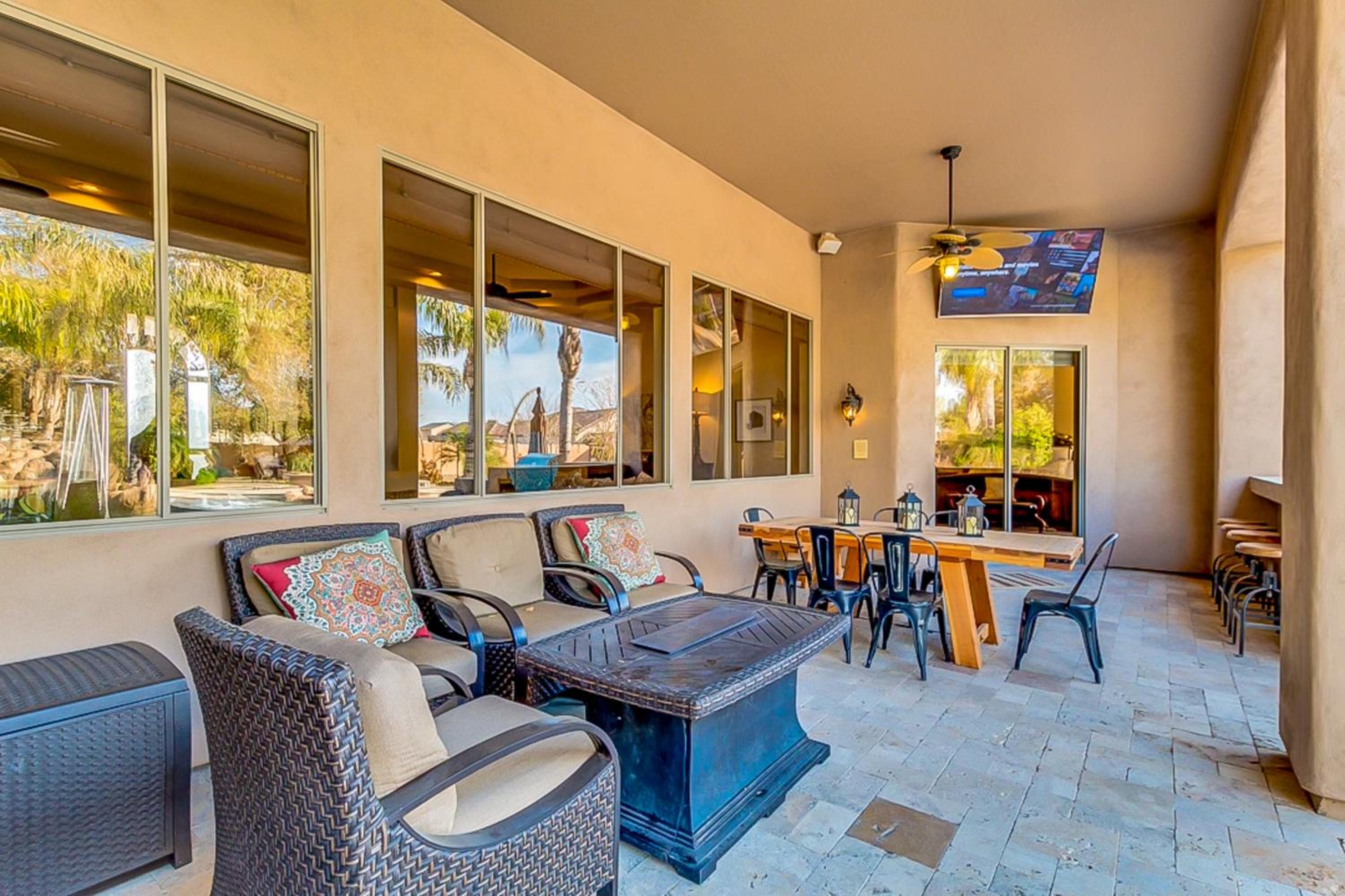 Saltwater Pool and Fire Pit Luxe Queen Creek Oasis!