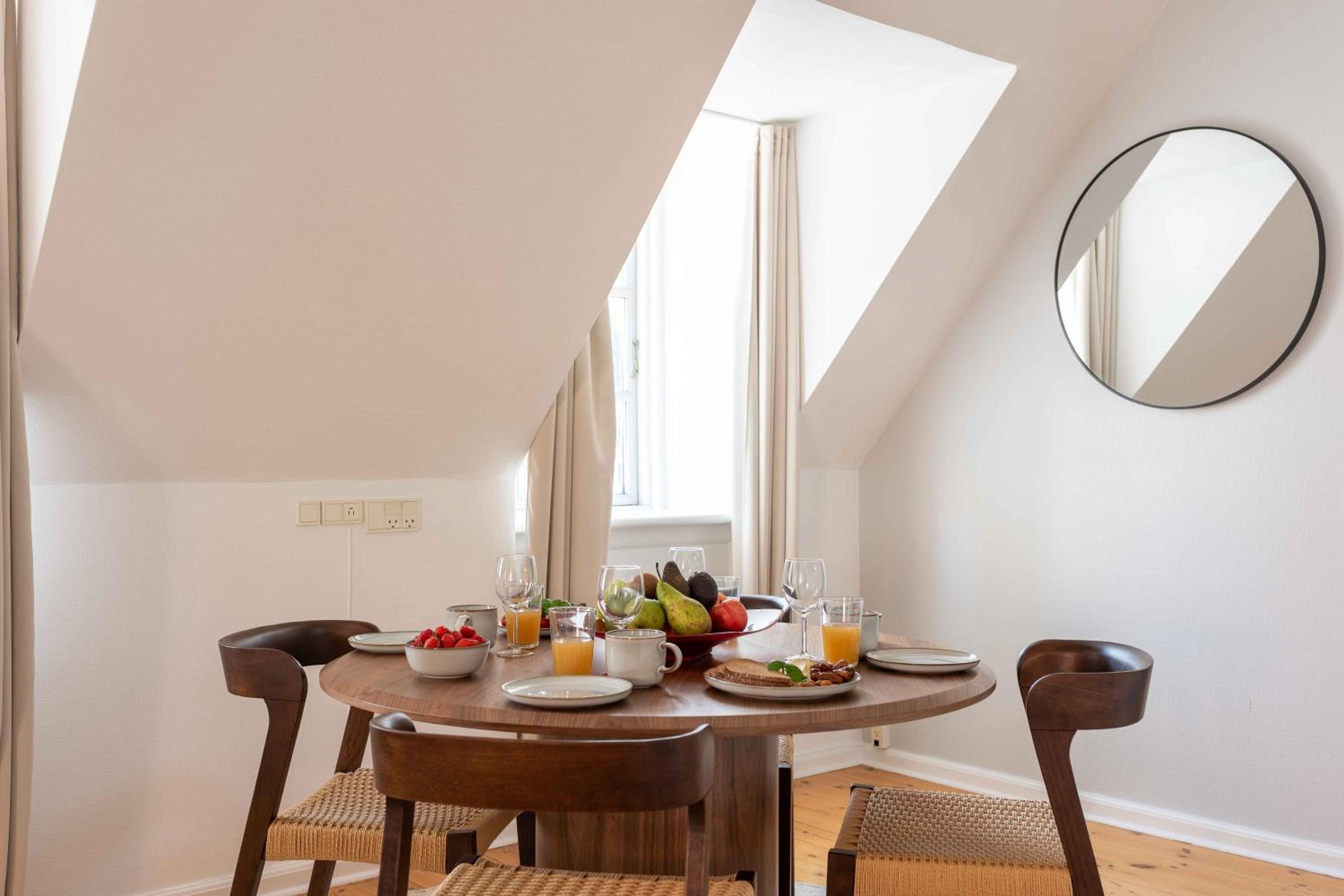 Unique Apartment w Exposed Beams Next to Tivoli
