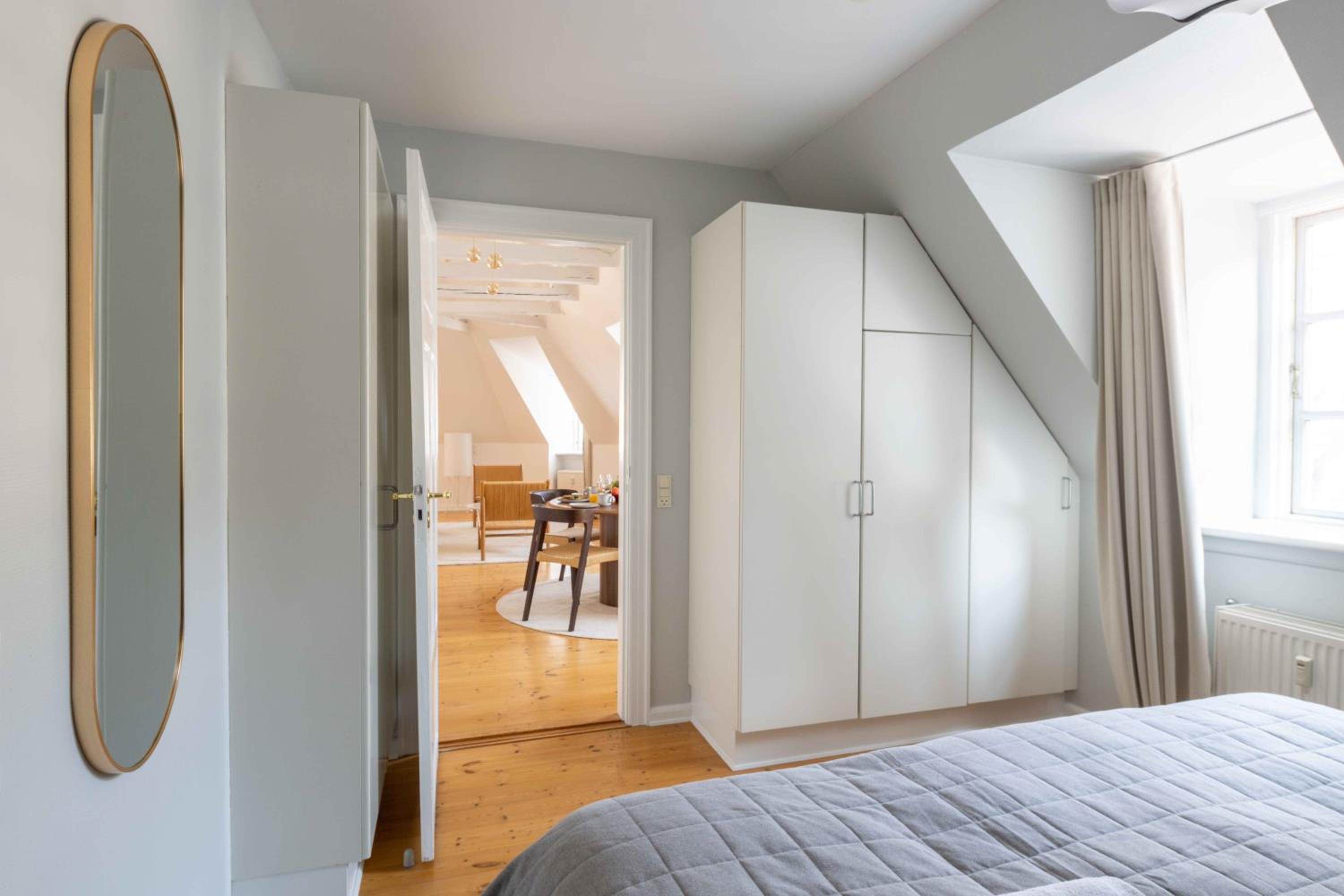 Unique Apartment w Exposed Beams Next to Tivoli