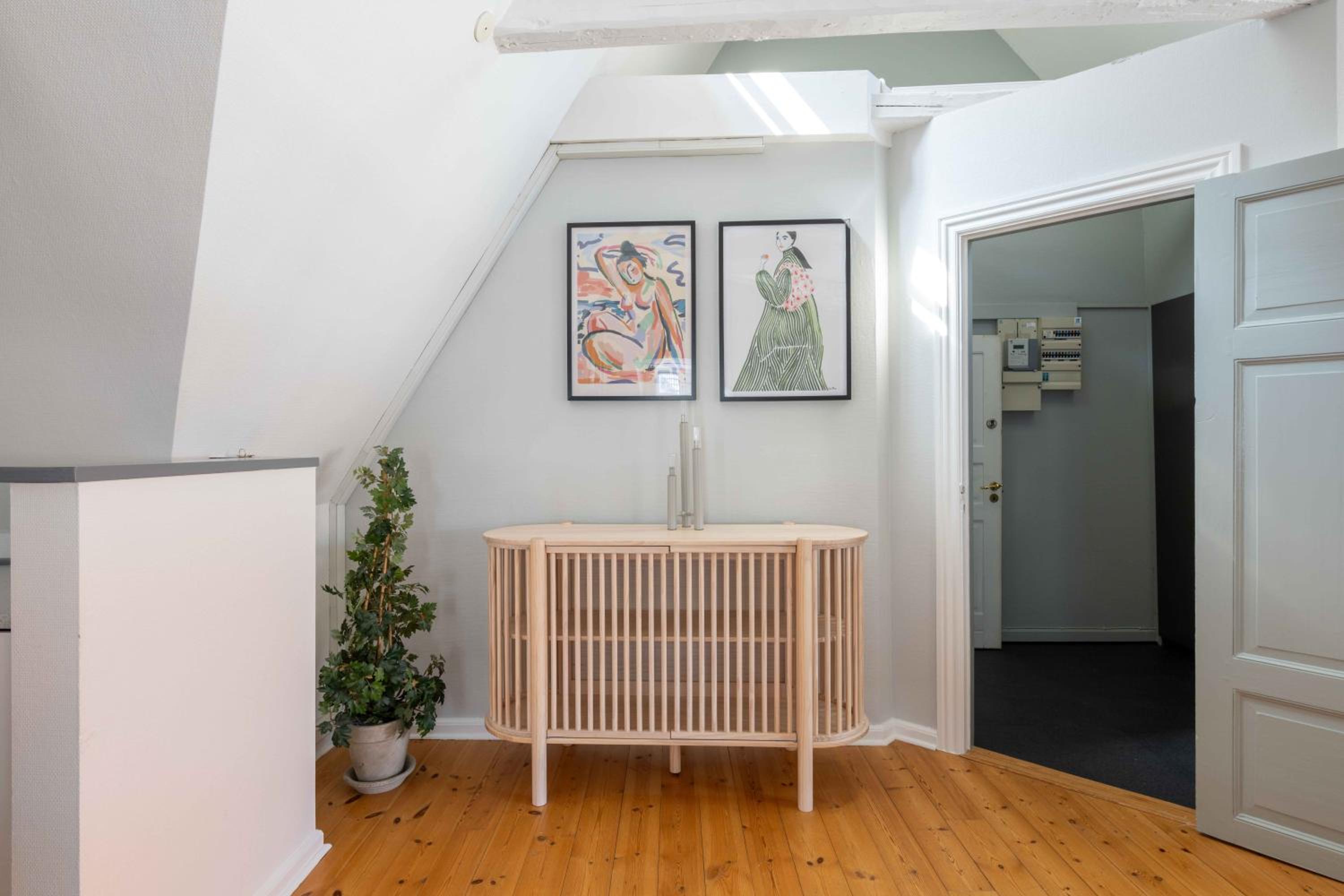 Unique Apartment w Exposed Beams Next to Tivoli
