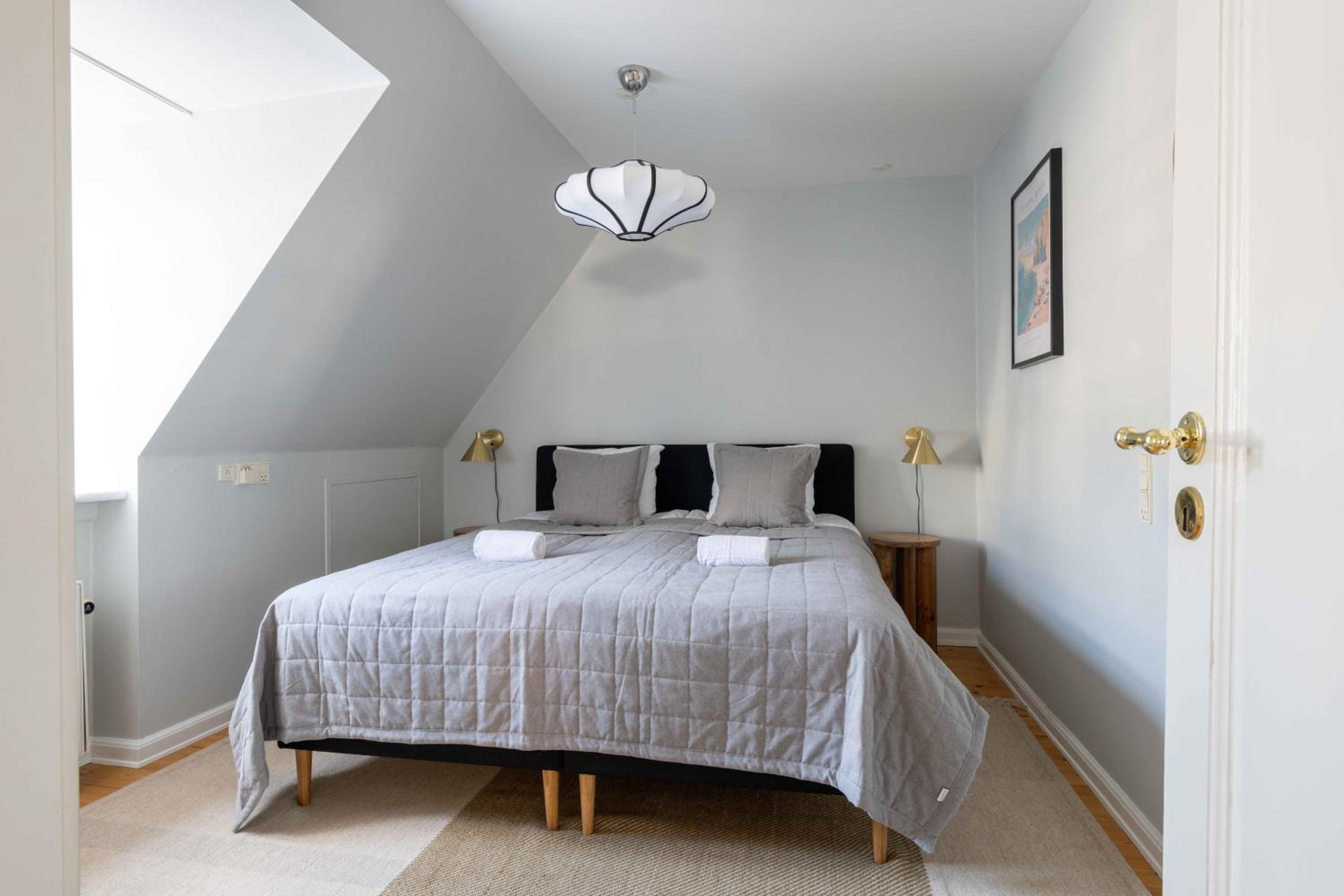 Unique Apartment w Exposed Beams Next to Tivoli