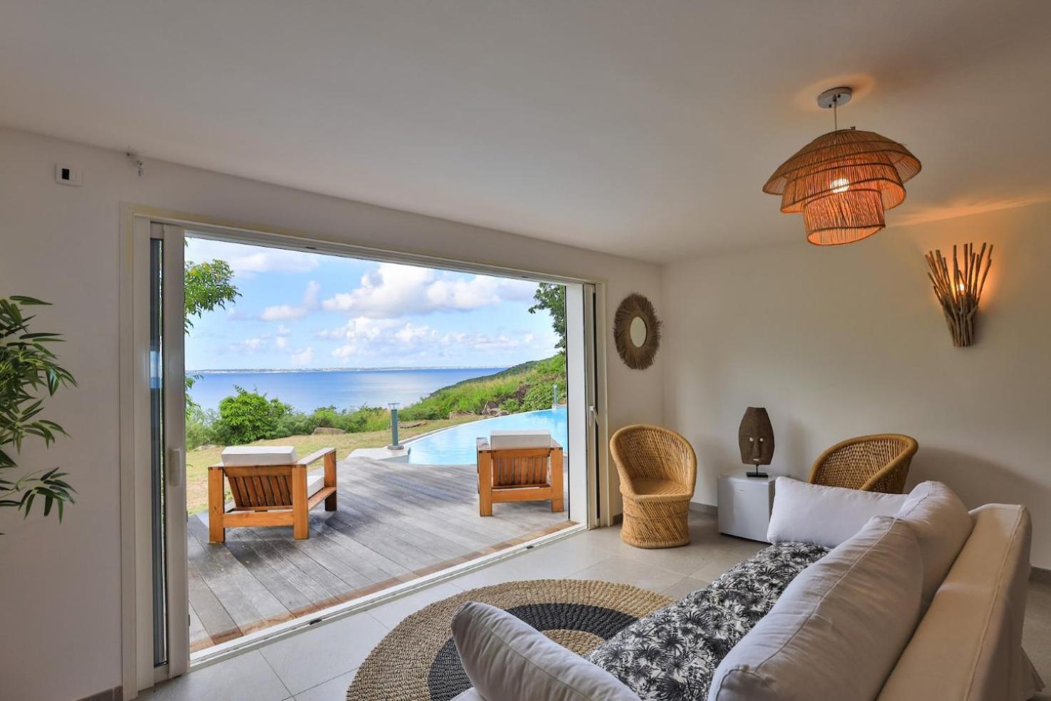 This Villa in Saint Martin, offers a beautiful view of the Bay of Anse Marcel view 5