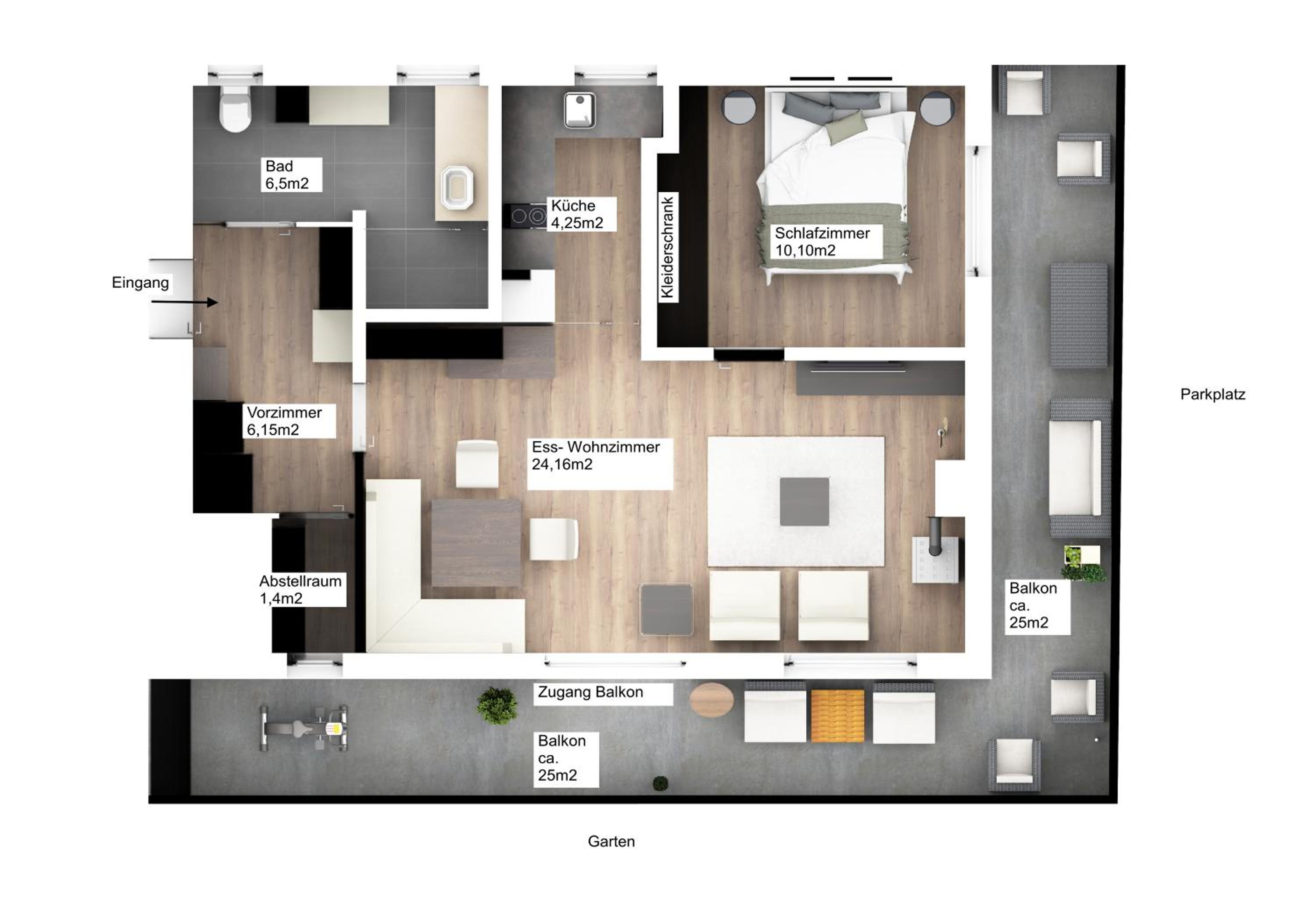 Efeunest - Stilvolles Apartment mit Balkon