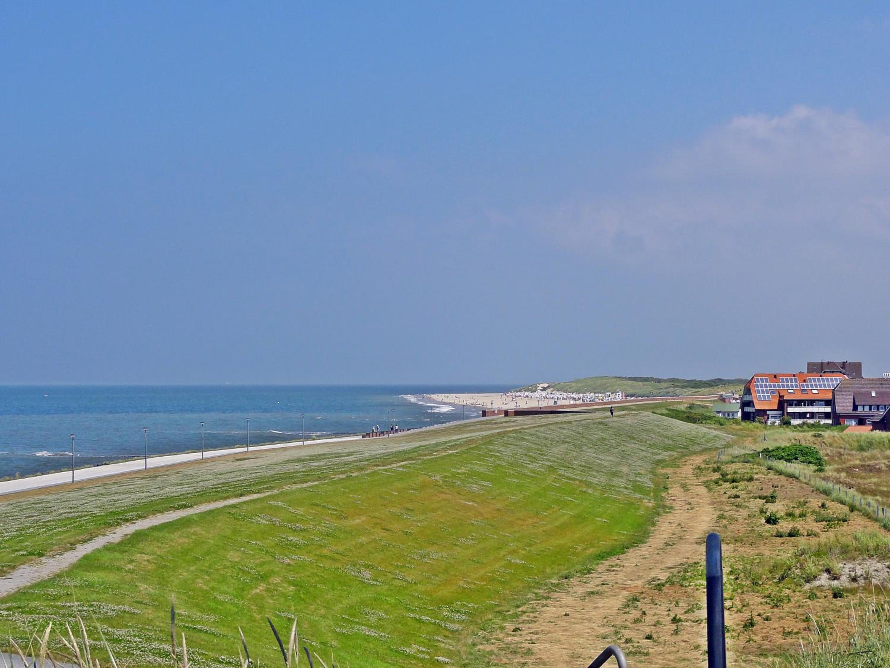 Studio mit Meerblick auf die Robbenbänke von Norderney, geschützter Südwestbalkon