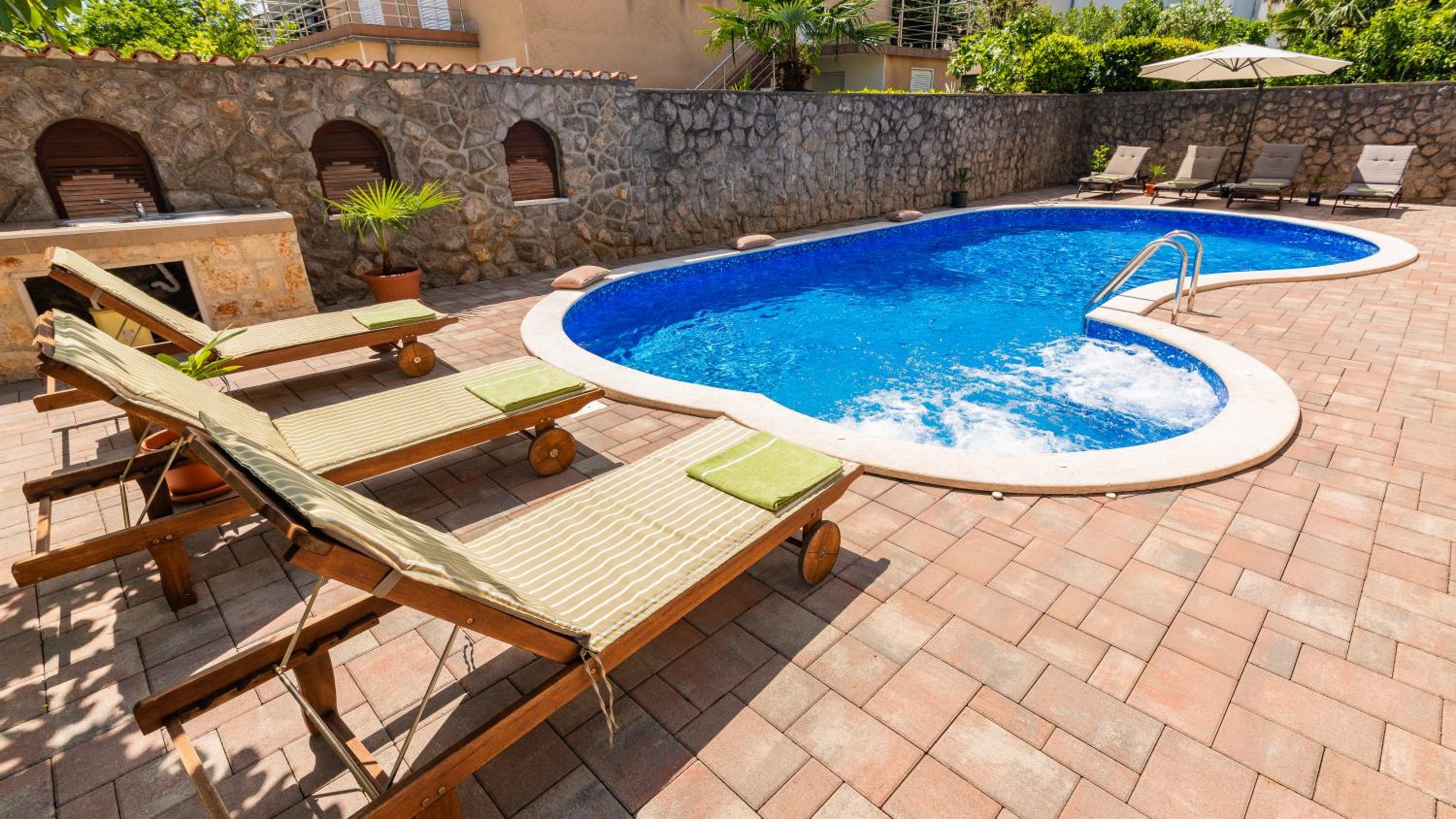 Private holiday house Villa SoulSet with garden and Pool Near Beach in Malinska, Krk