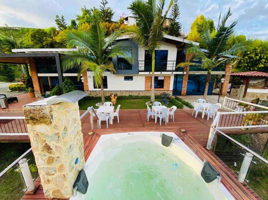 Lux Guatape Lakeside Retreat Cabin Jacuzzi