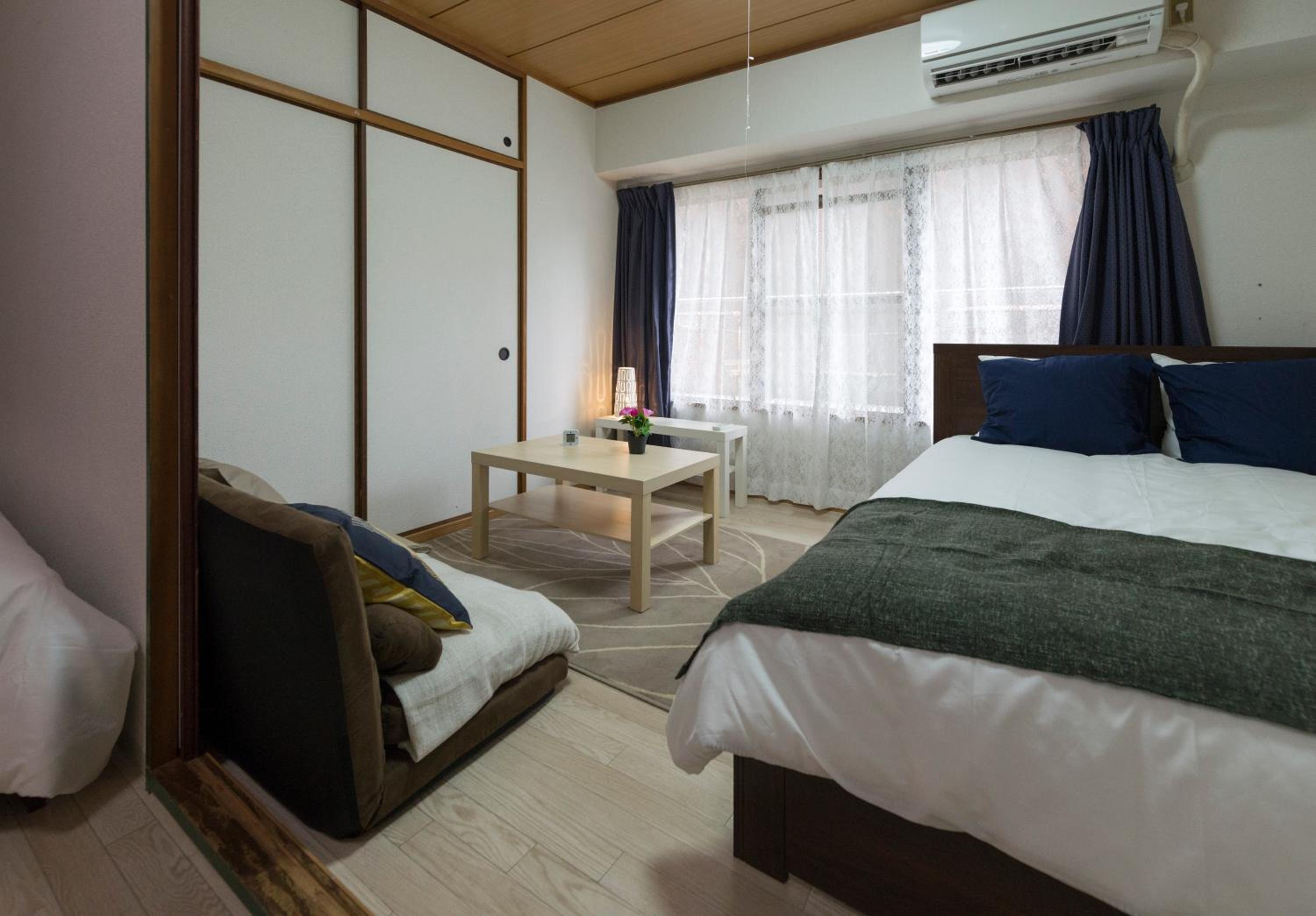 3 minutes on foot from Dotonbori East Entrance 5 minutes on foot from Shinsaibashi area traditional Japanese-style room