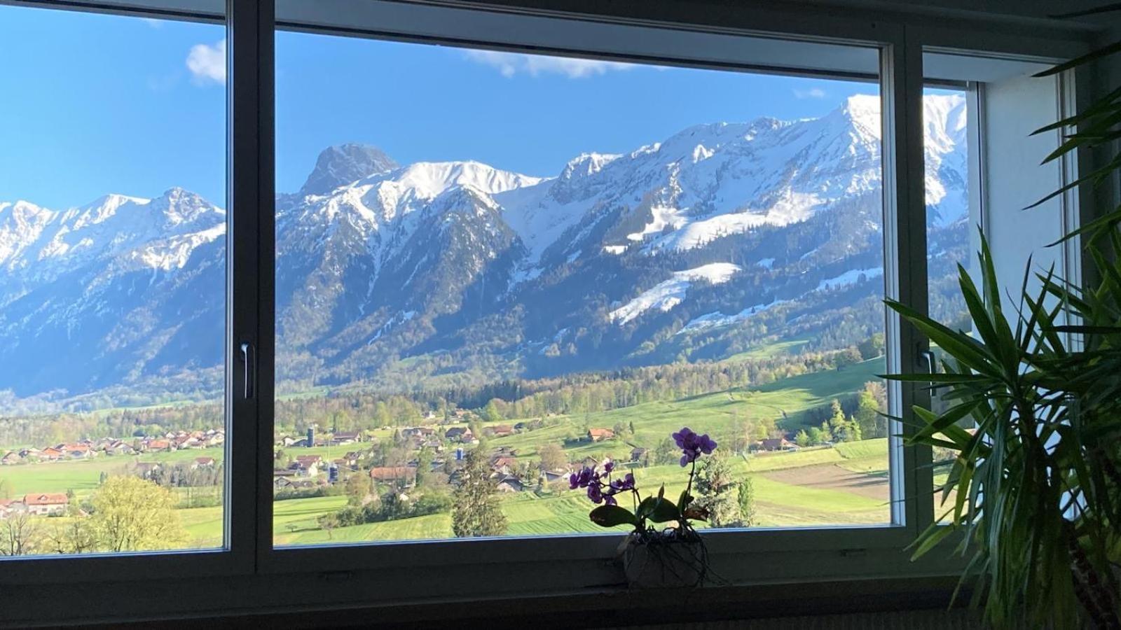 Traumhafte Ferienwohnung mit Panorama Aussicht in Wattenwil Grundbach