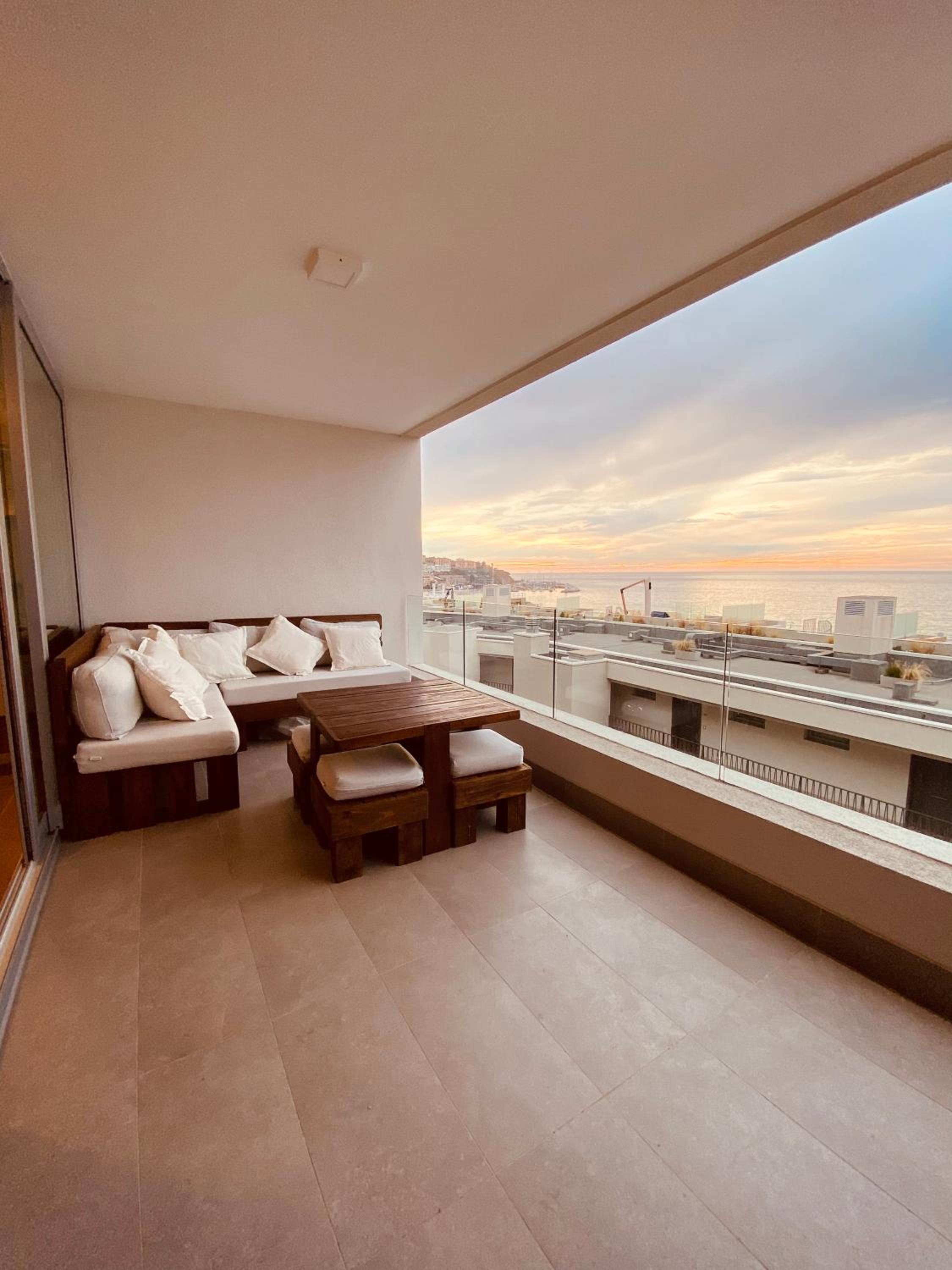 Departamento Concon con Terraza y vista al mar