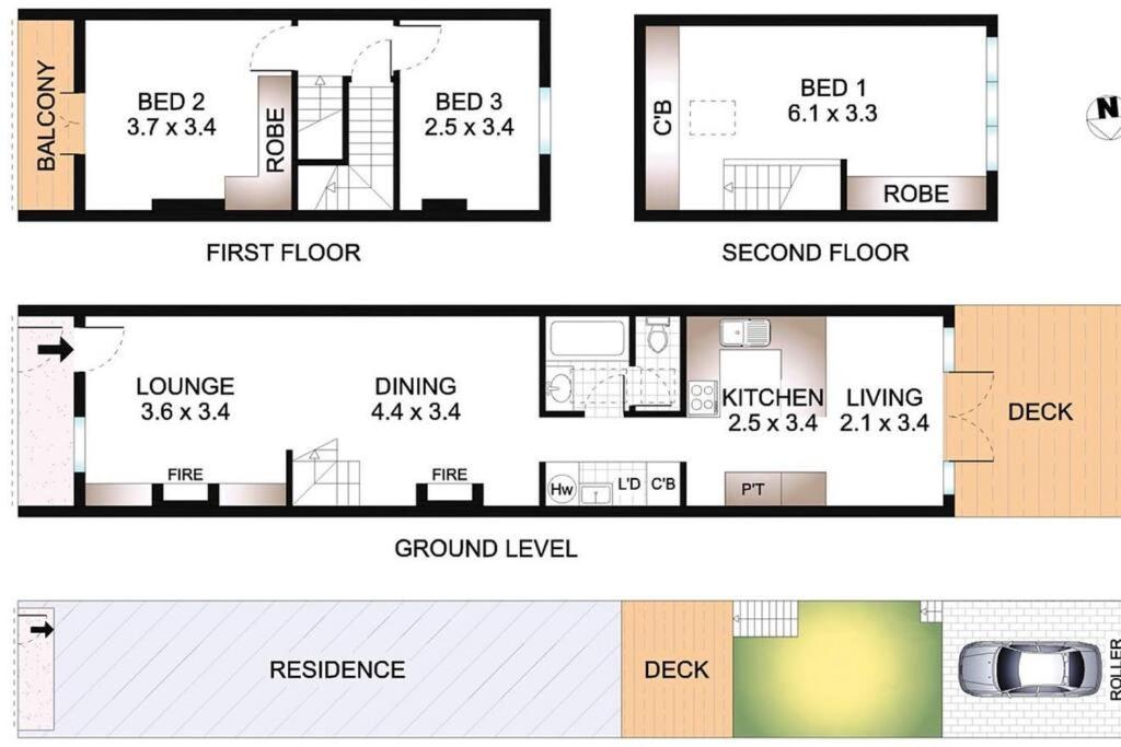 Ideal Location 3 bdr Paddo Terrace Parking & Pets