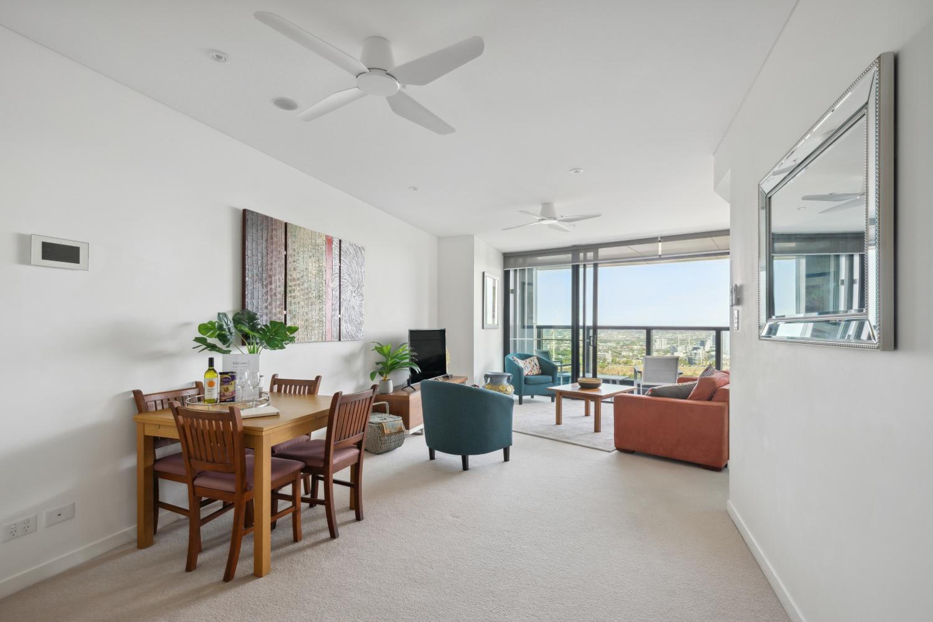 Balcony with Gardens&River views by Stylish Stays
