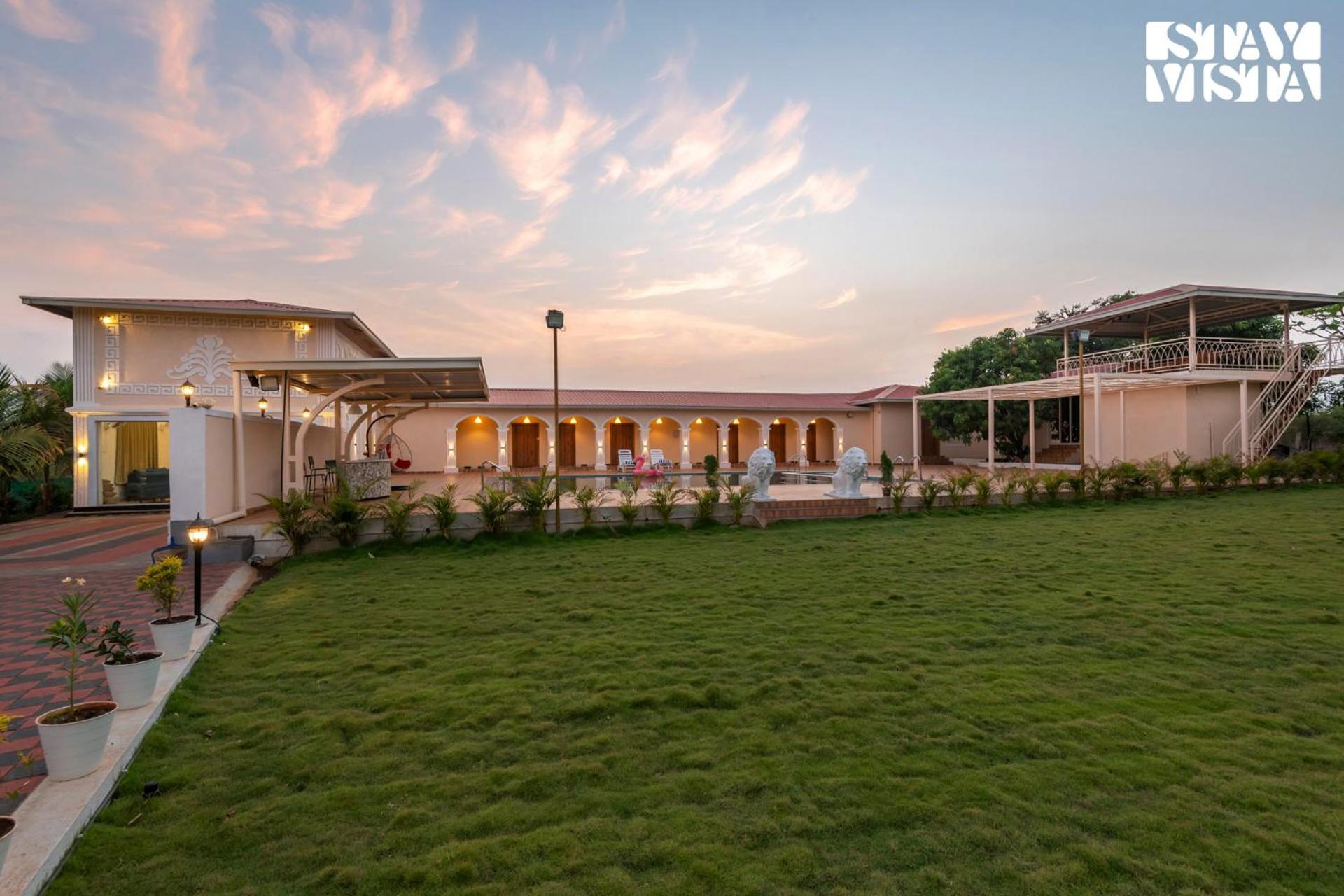 StayVista at Rio Vista with Pool, Lawn, Music Speaker & Game view 5