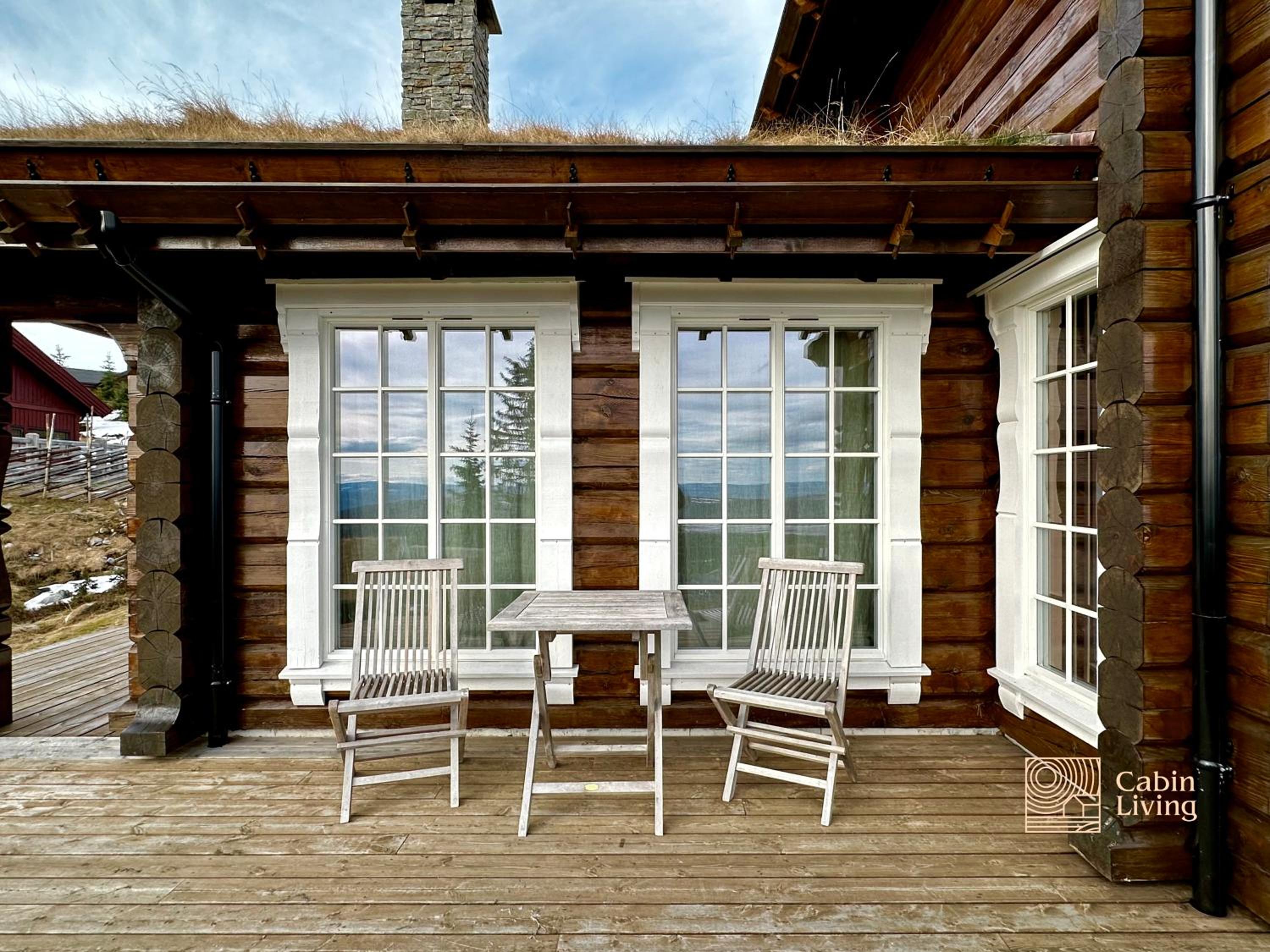 New log cabin with sauna, waxing shed & bench at Sjusjøen