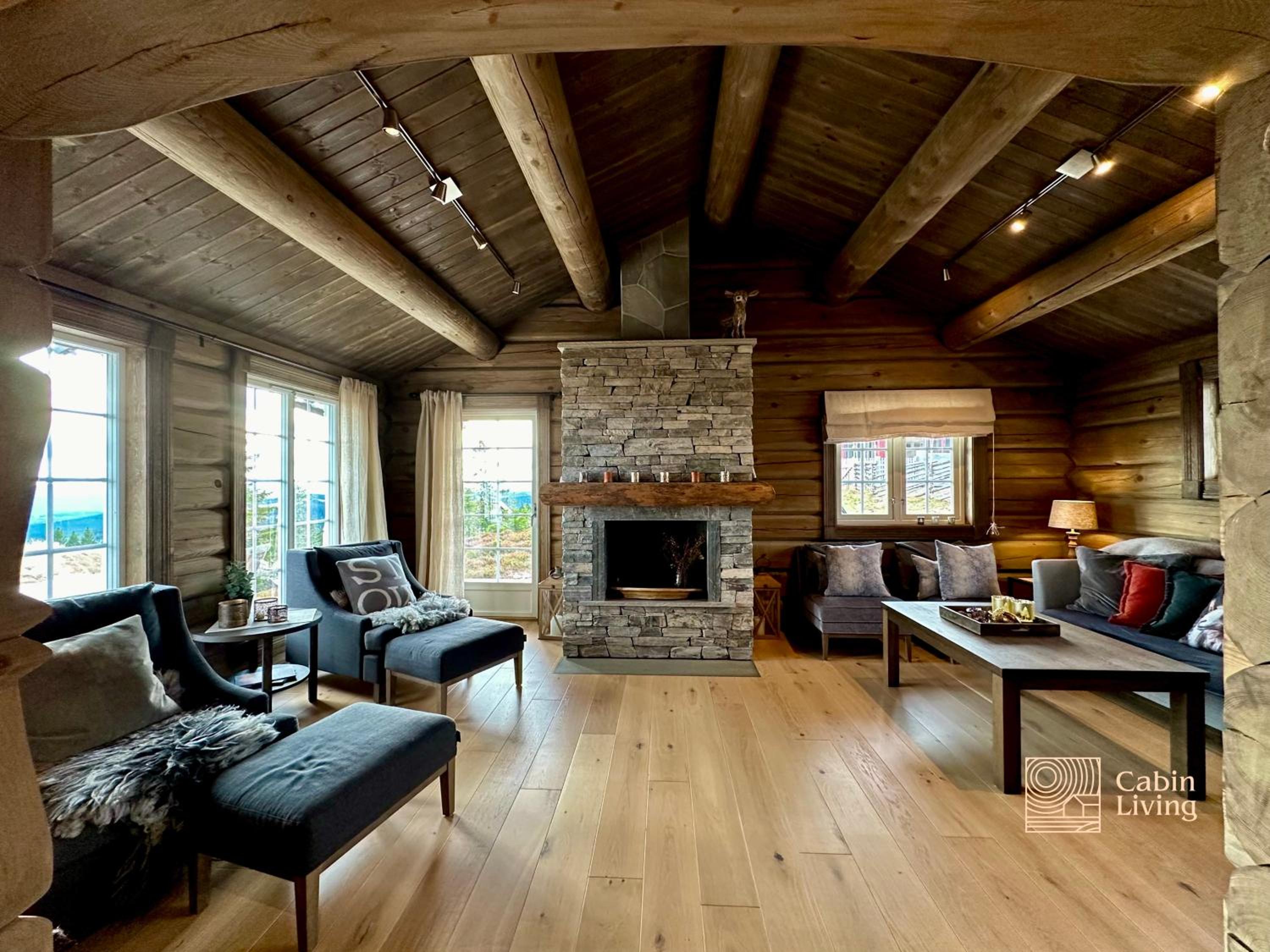 New log cabin with sauna, waxing shed & bench at Sjusjøen