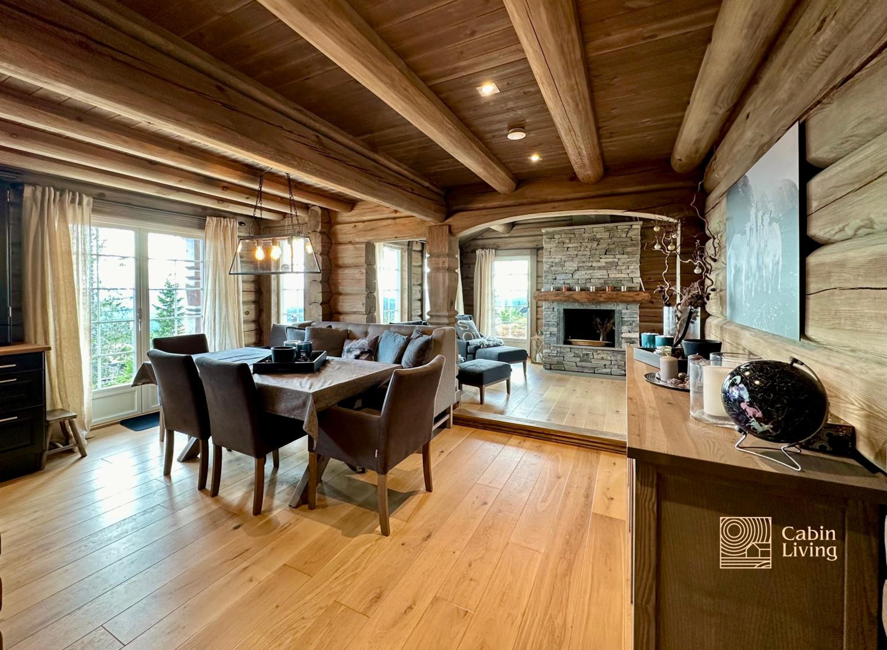 New log cabin with sauna, waxing shed & bench at Sjusjøen