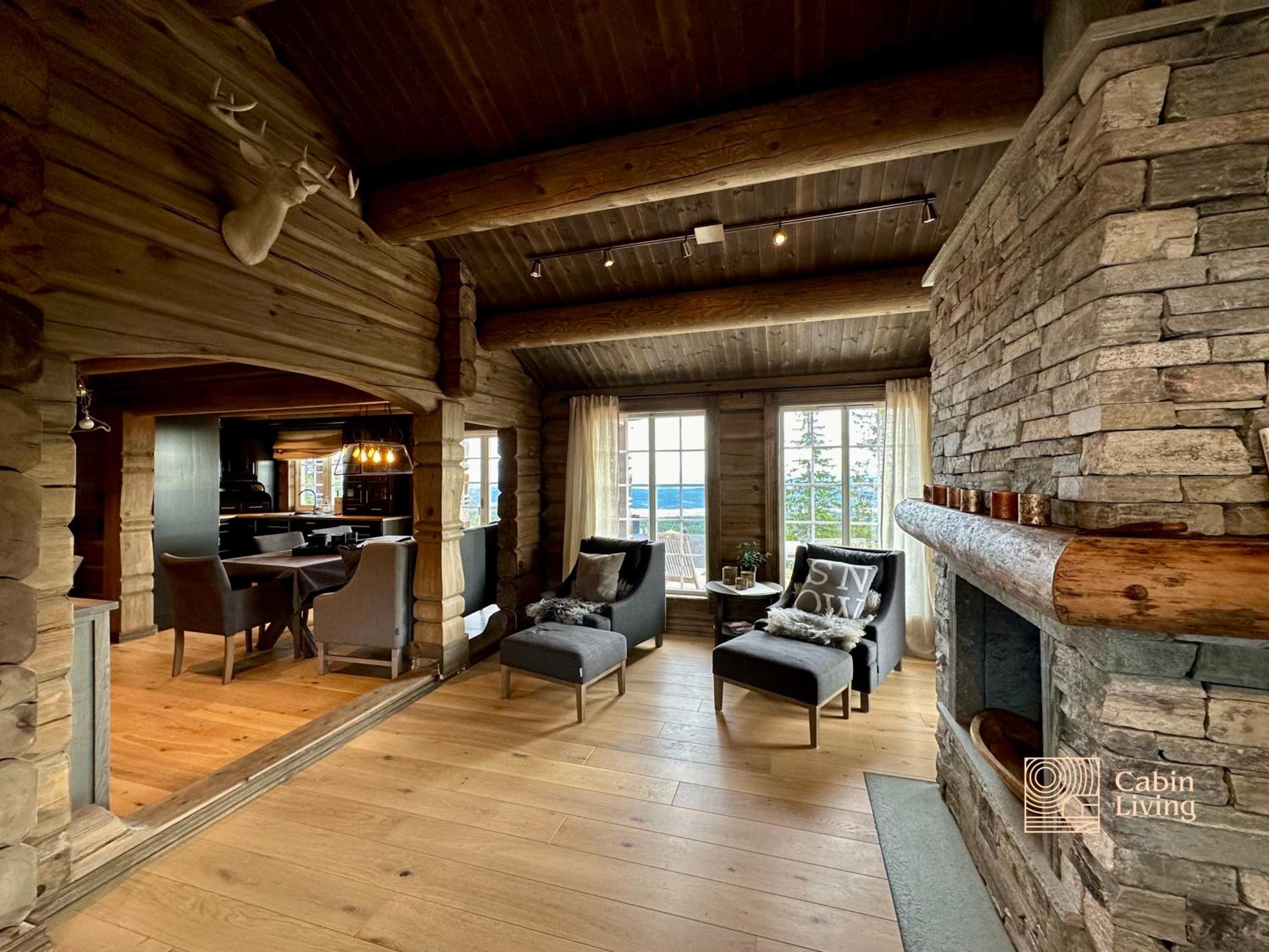 New log cabin with sauna, waxing shed & bench at Sjusjøen