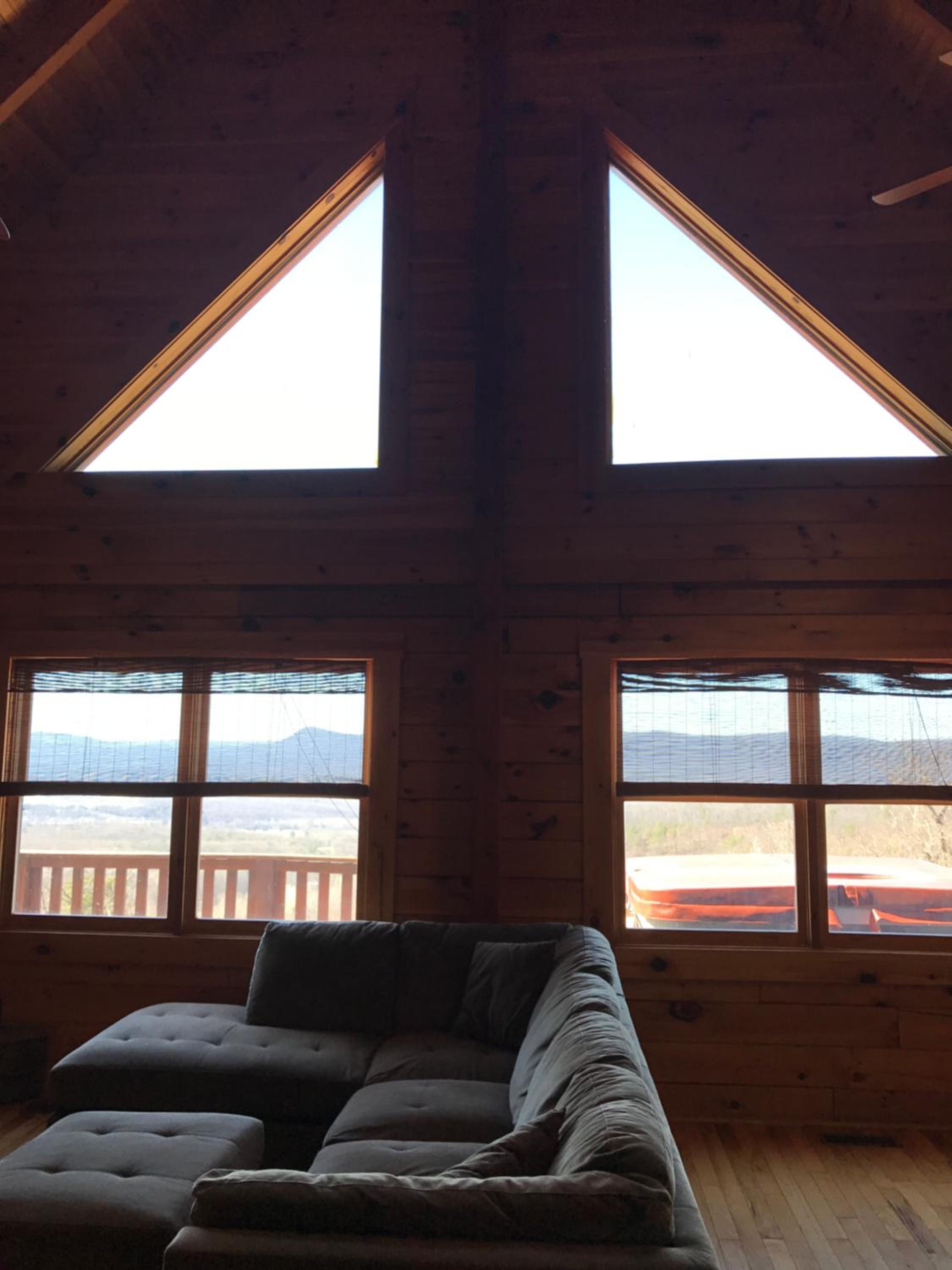 Starlit view log cabin view 3