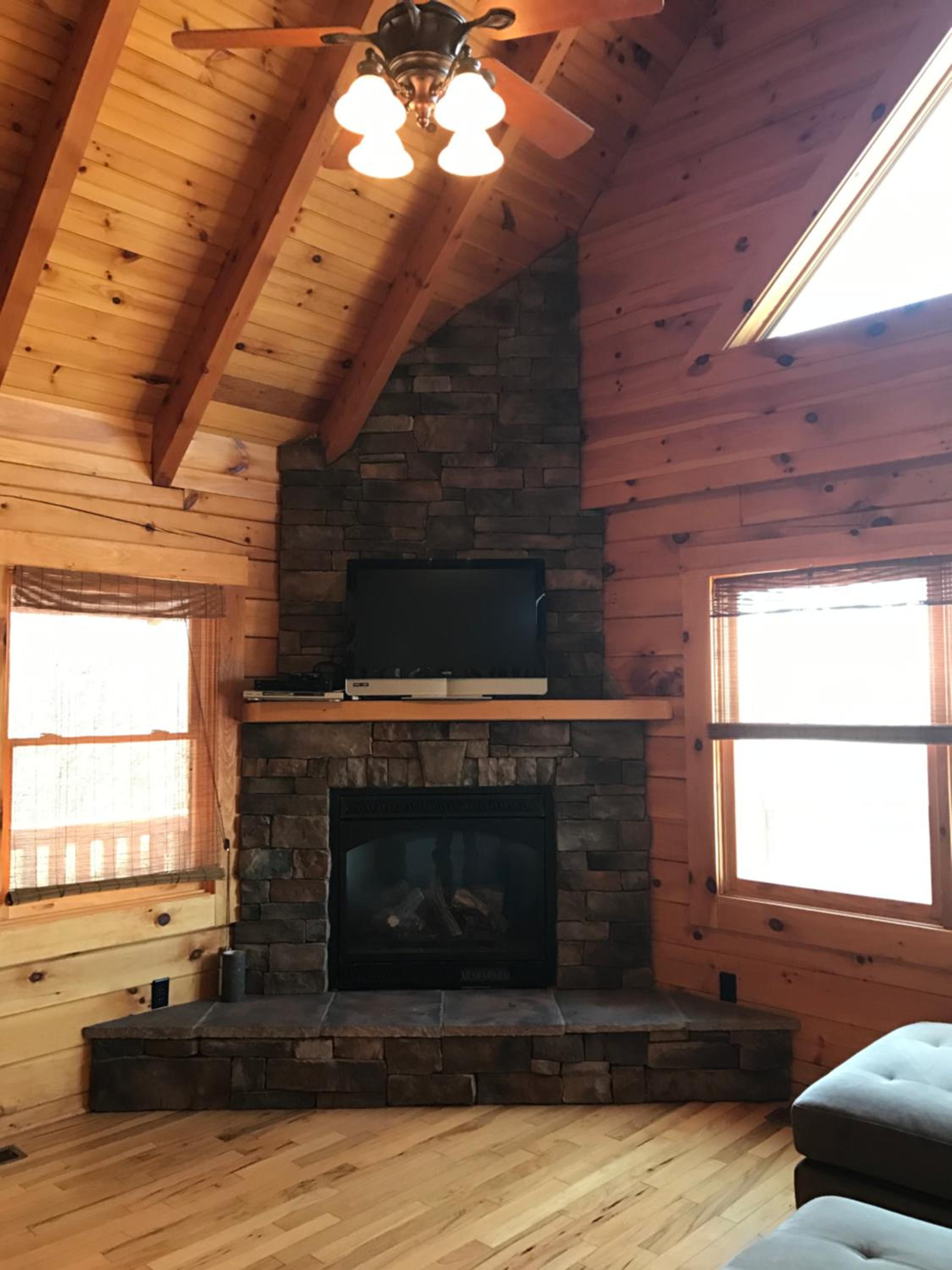Starlit view log cabin view 4