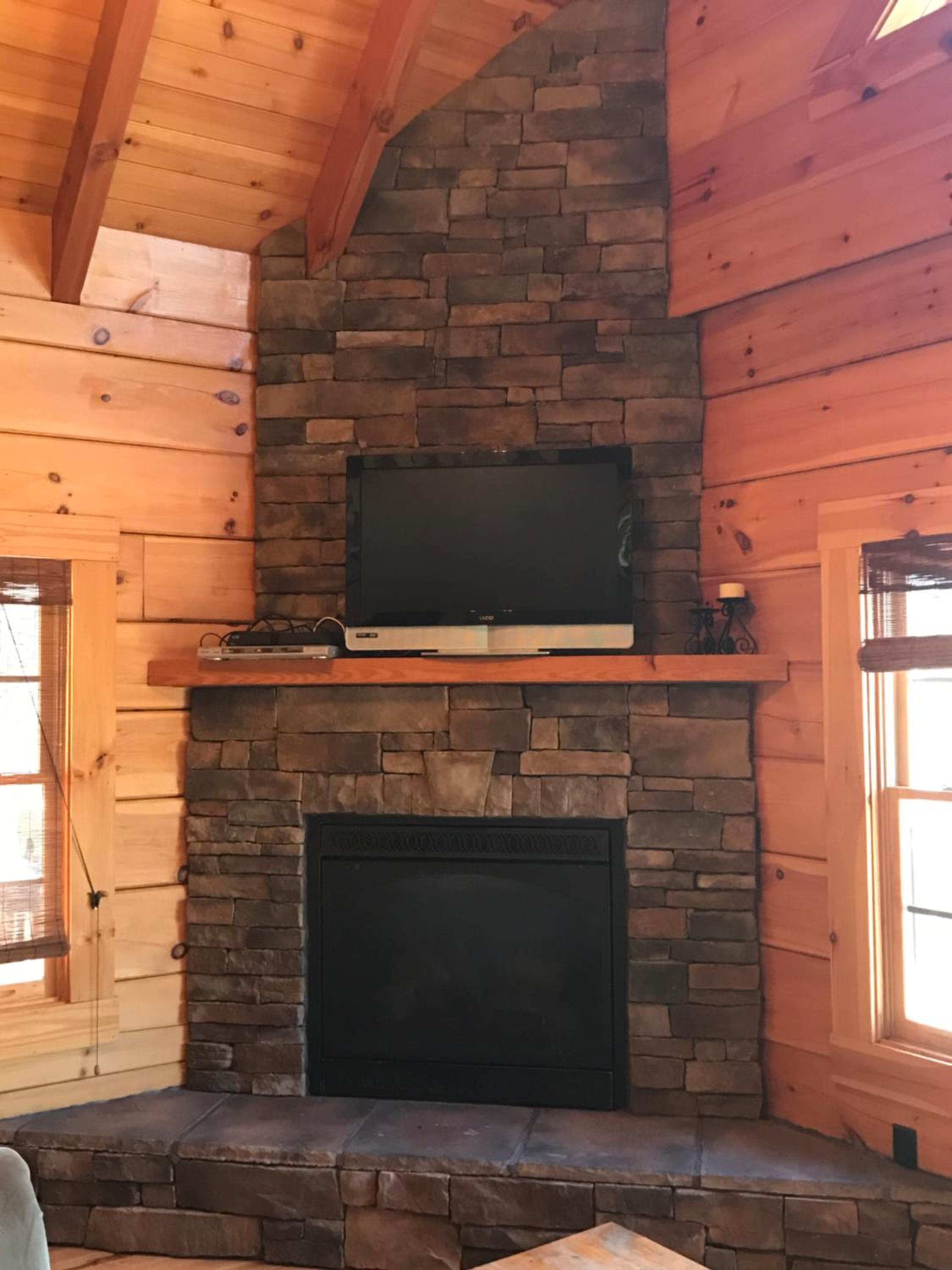 Starlit view log cabin view 5