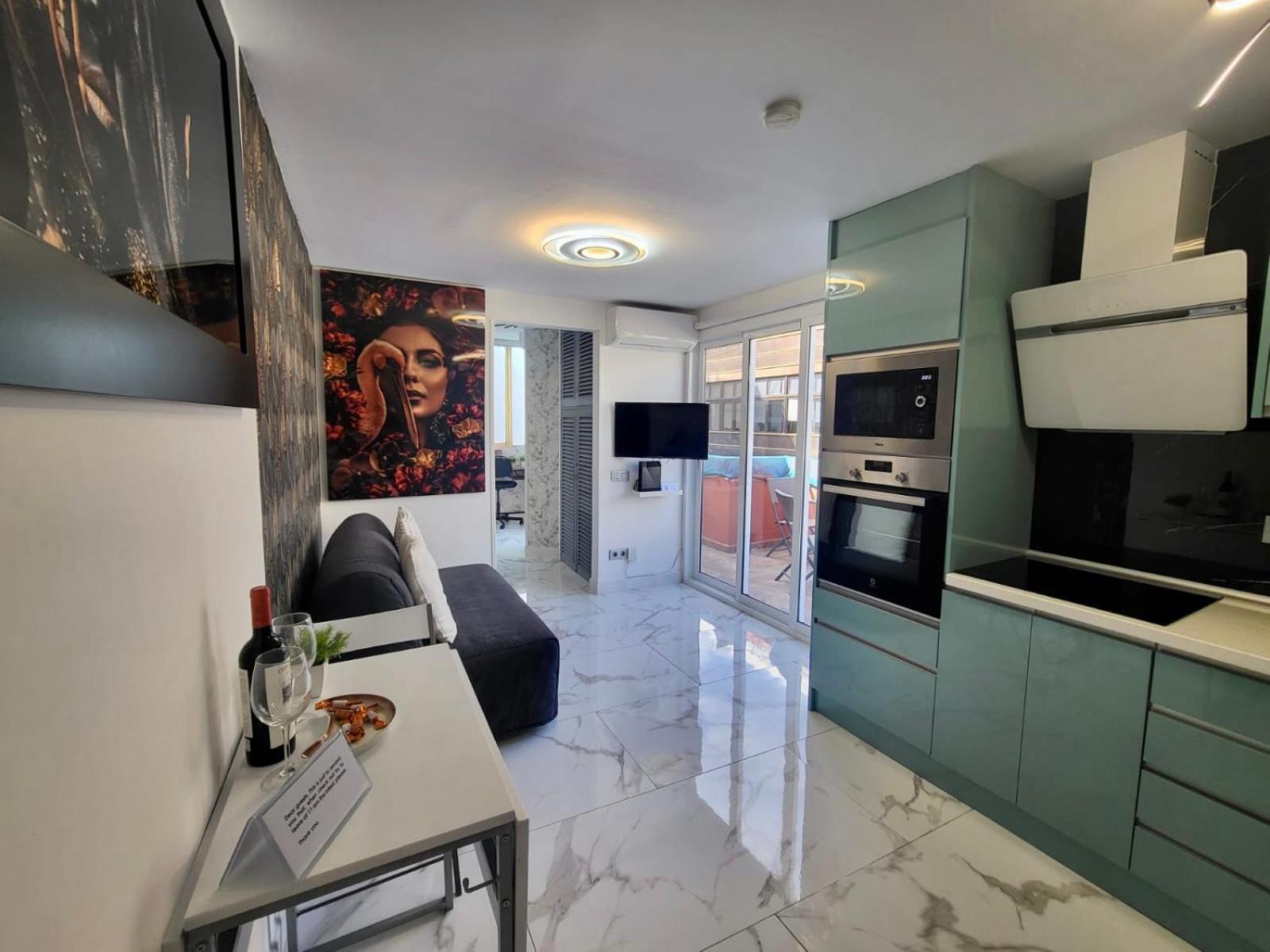 New Attic with Terrace and Air Conditioning at Las Canteras Beach Parking Optional