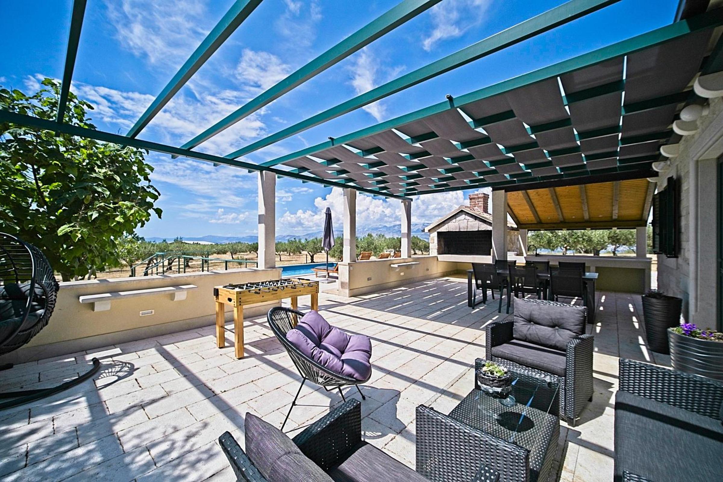 Secluded vacation house Bračuta with swimming pool view 2