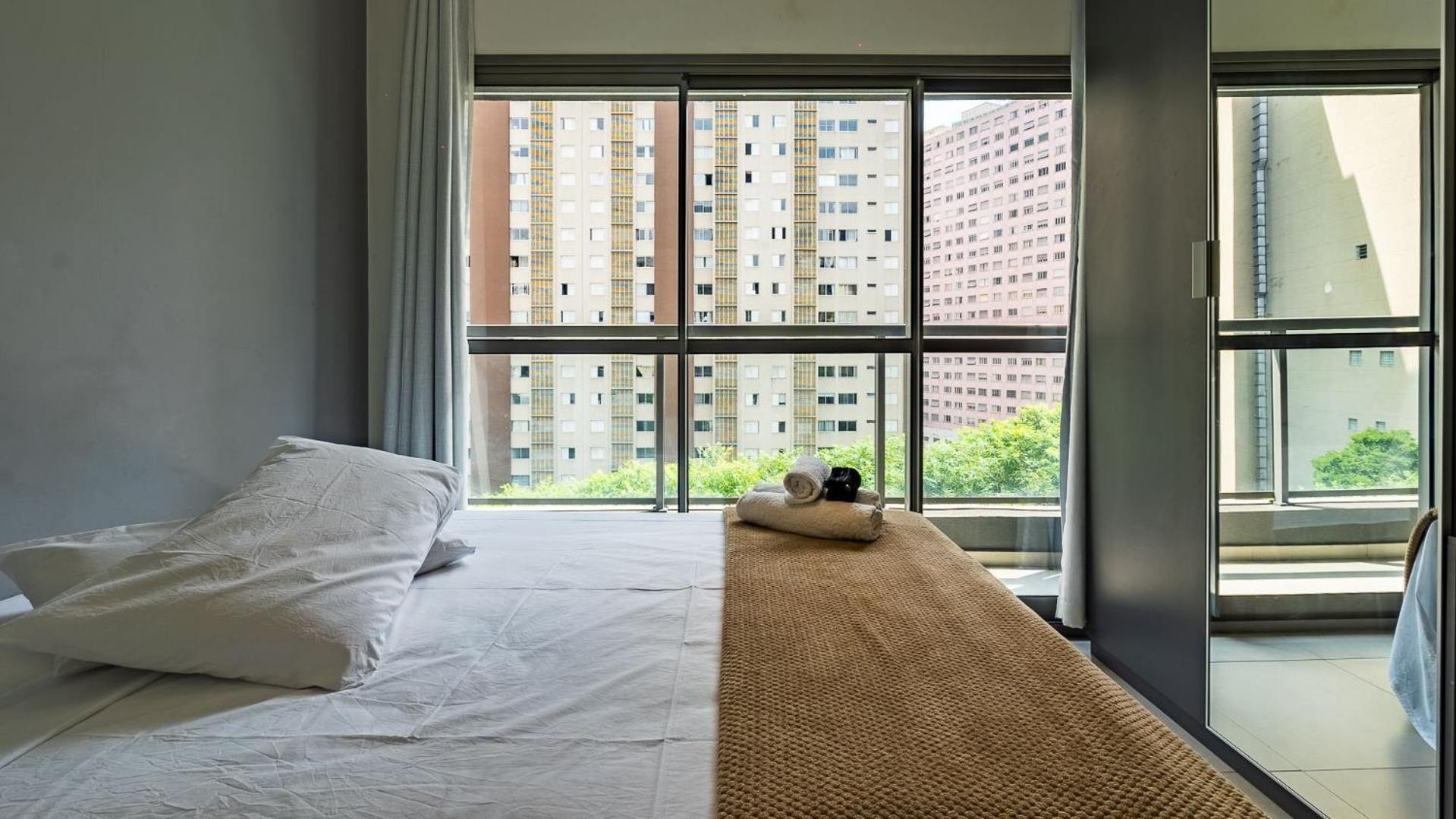 Studios modernos na Consolação, perto da Avenida Paulista.