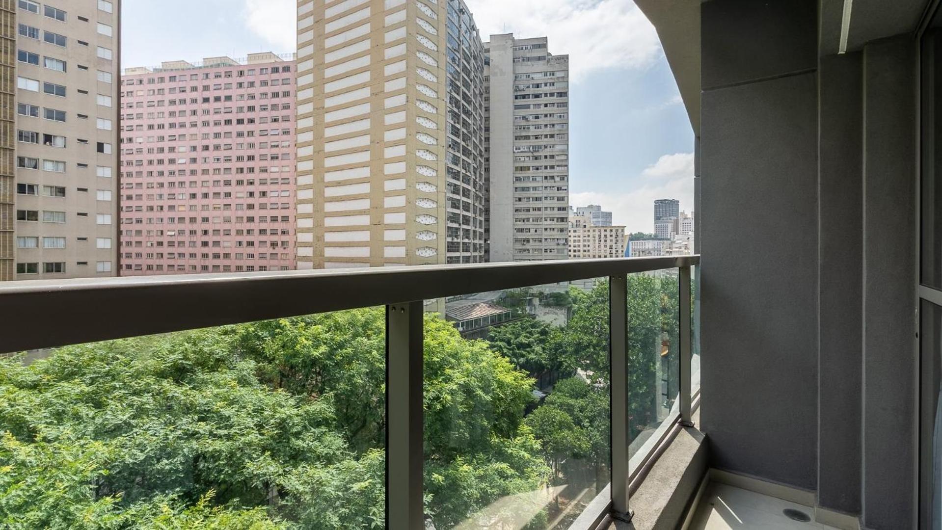 Studios modernos na Consolação, perto da Avenida Paulista.