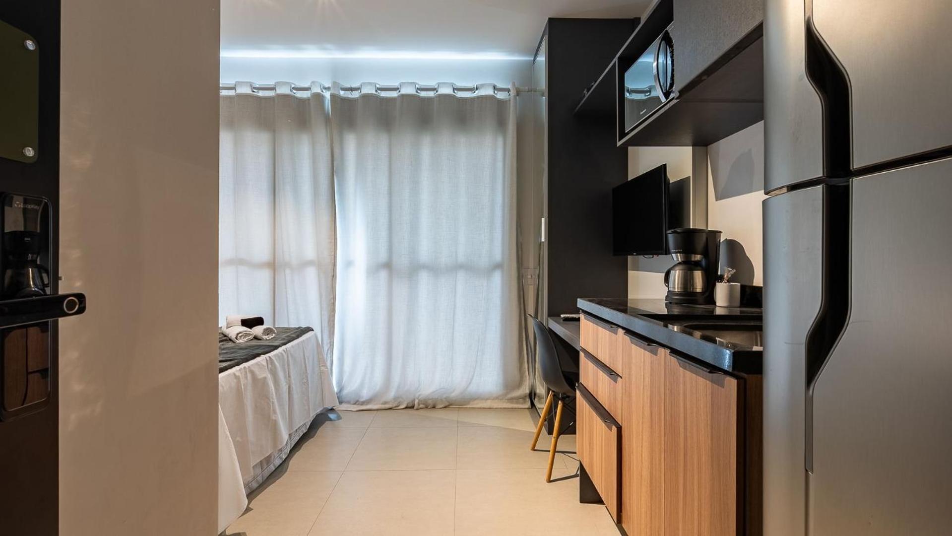 Studios modernos na Consolação, perto da Avenida Paulista.